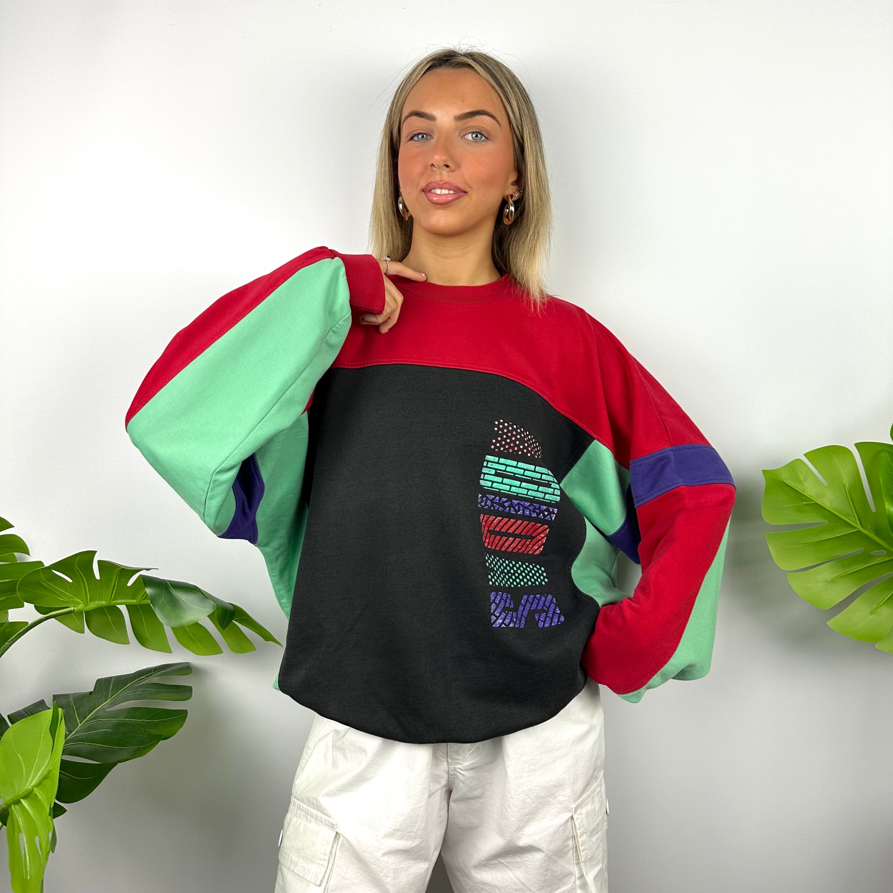 Adidas Colour Block Spell Out Sweatshirt (L)