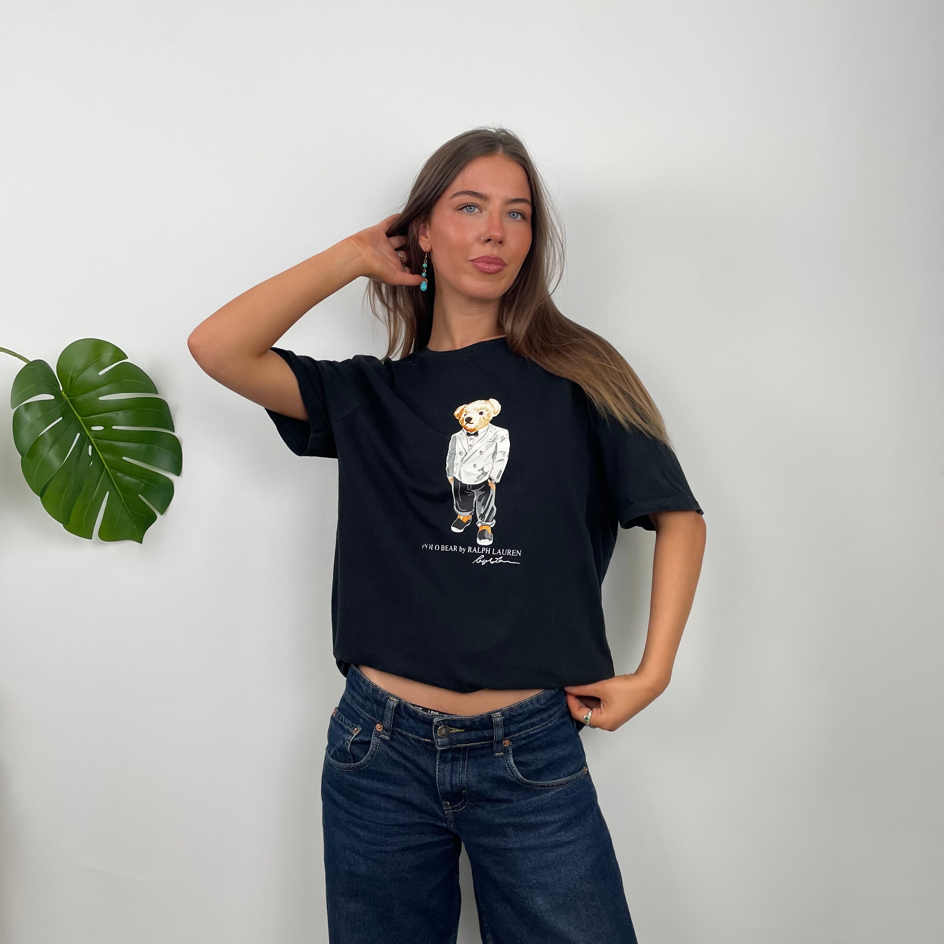 Polo Ralph Lauren Bear Black Spell Out T Shirt (L)