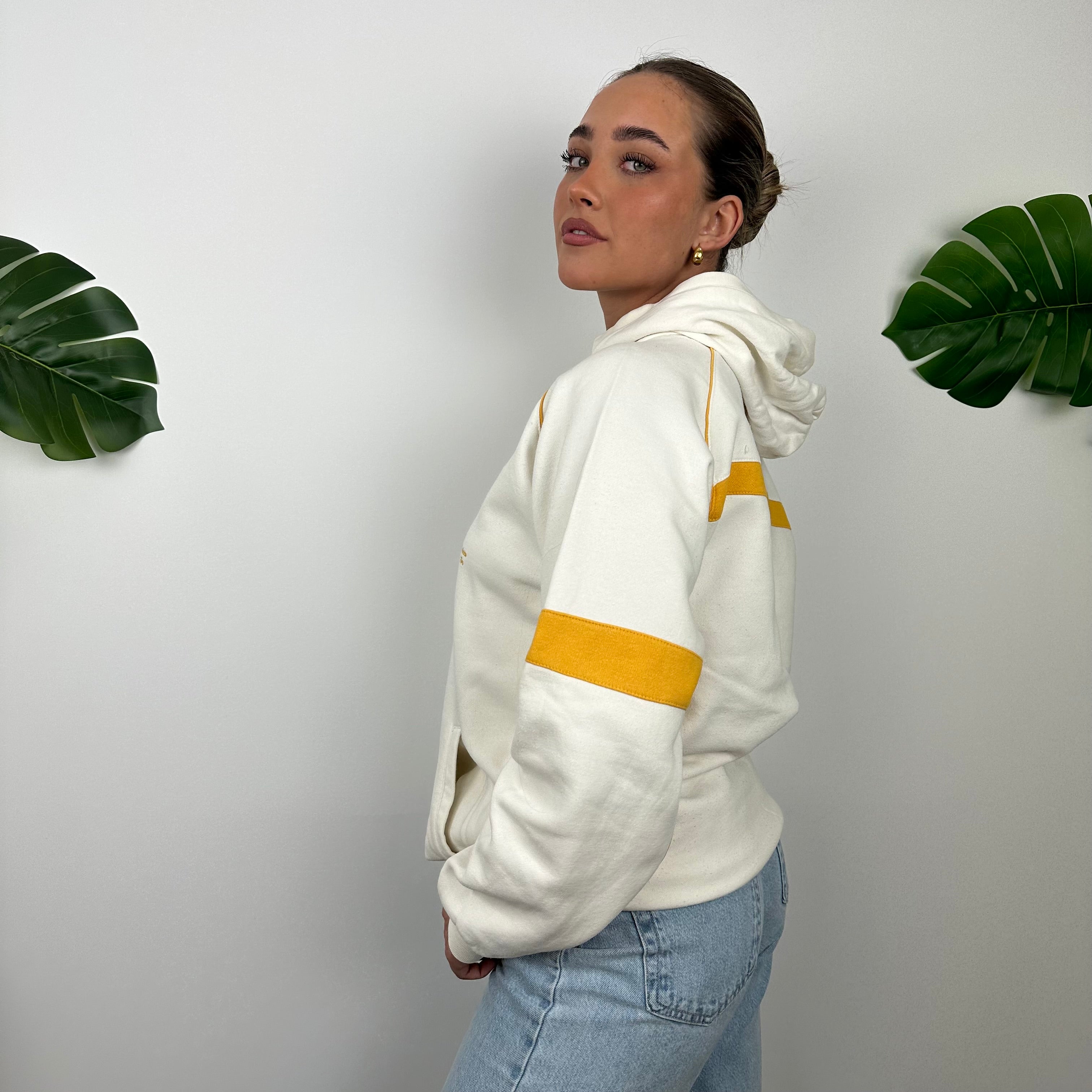 Nike Cortez RARE Cream Embroidered Spell Out Hoodie (M)