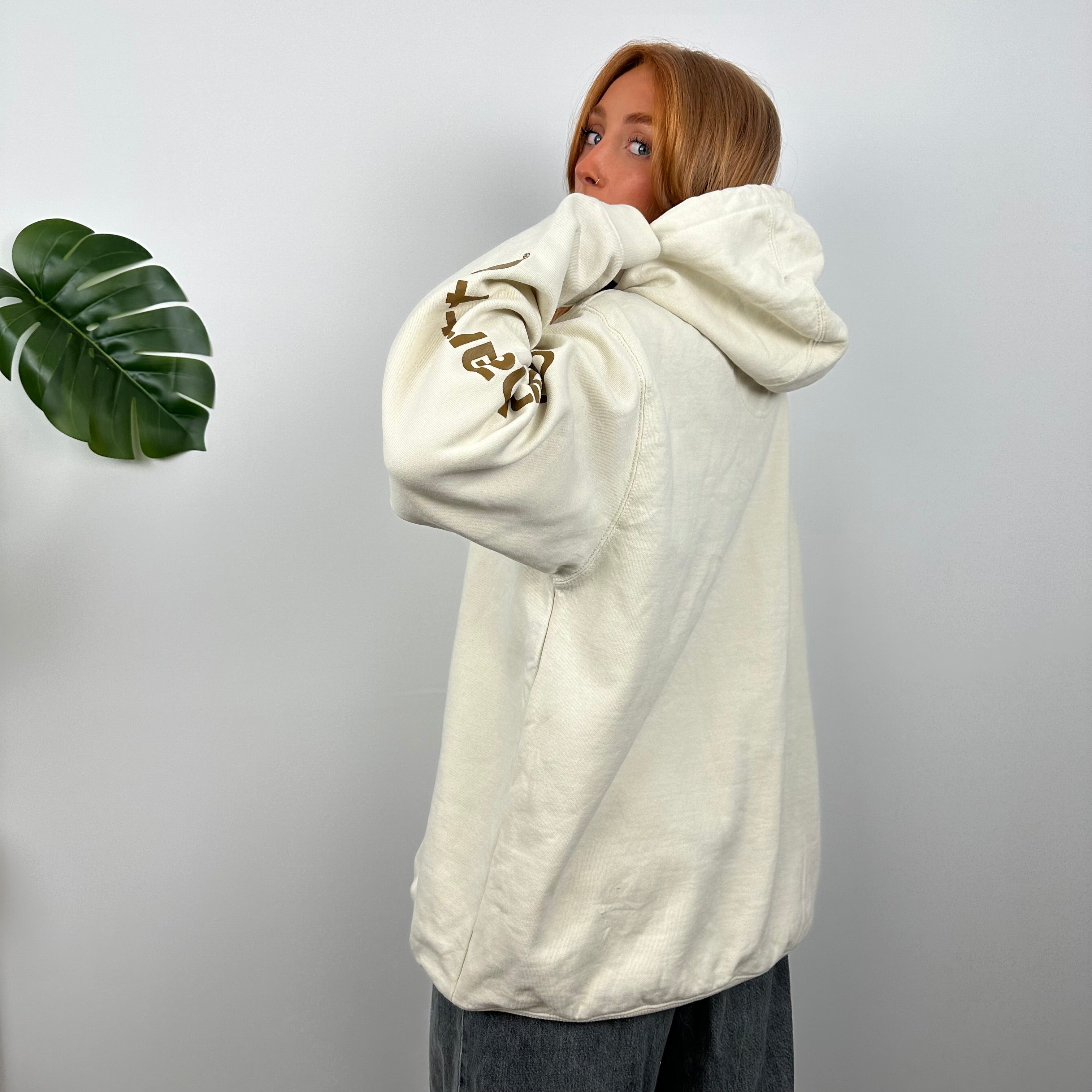 Carhartt Cream Embroidered Logo Hoodie (L)