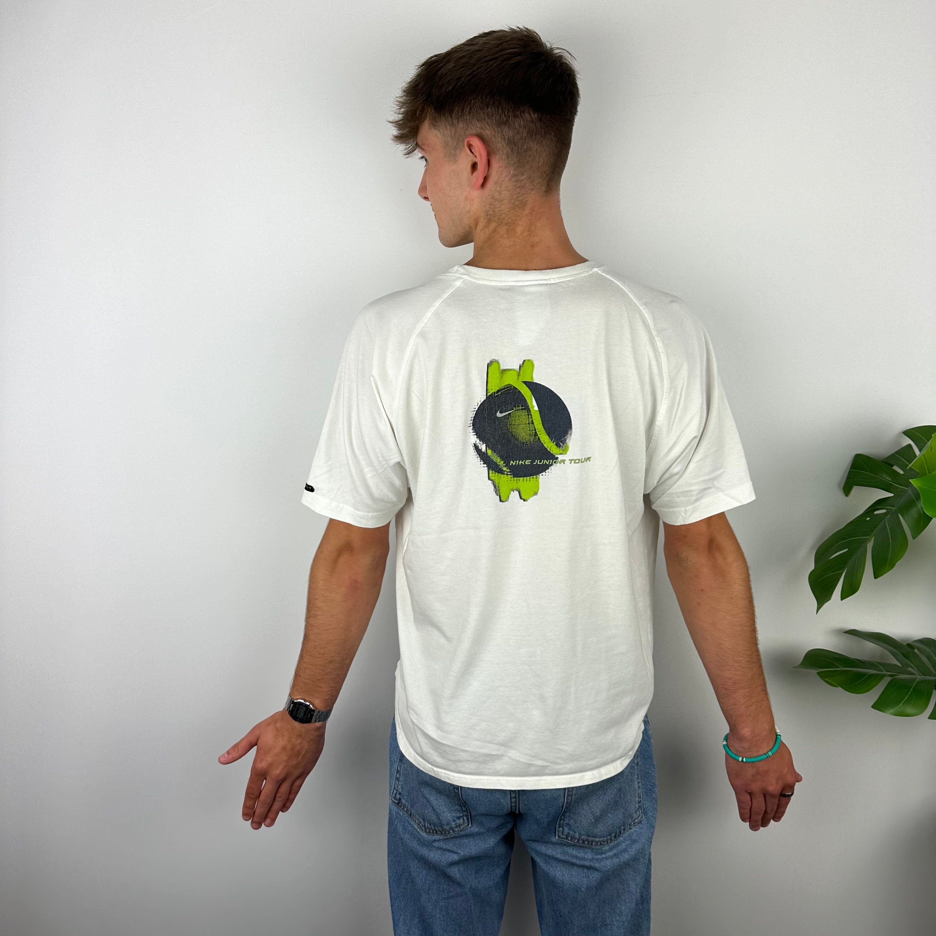 Nike X Junior Tour RARE White Spell Out T Shirt (L)