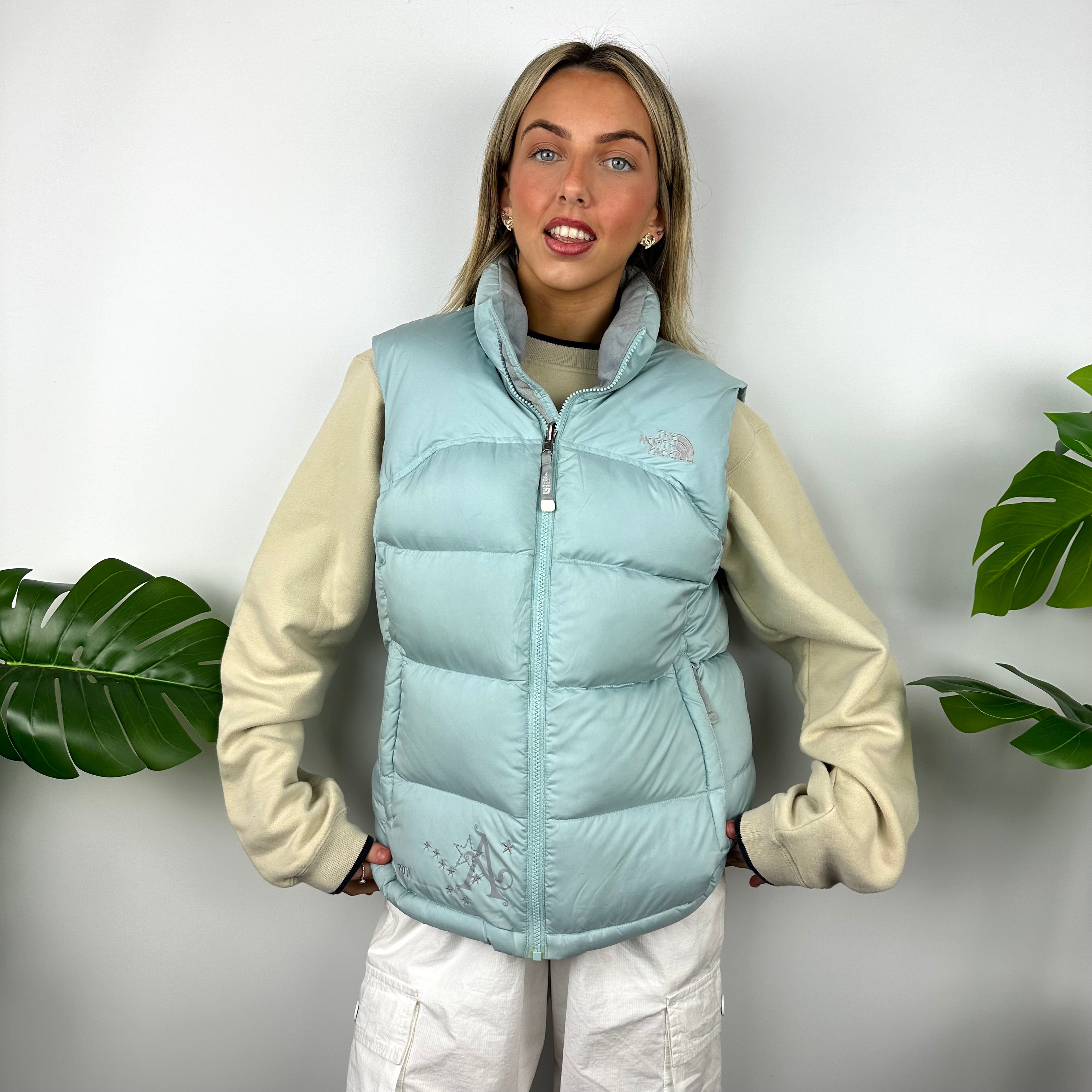 The North Face Baby Blue Nuptse 700 Puffer Gilet (M)