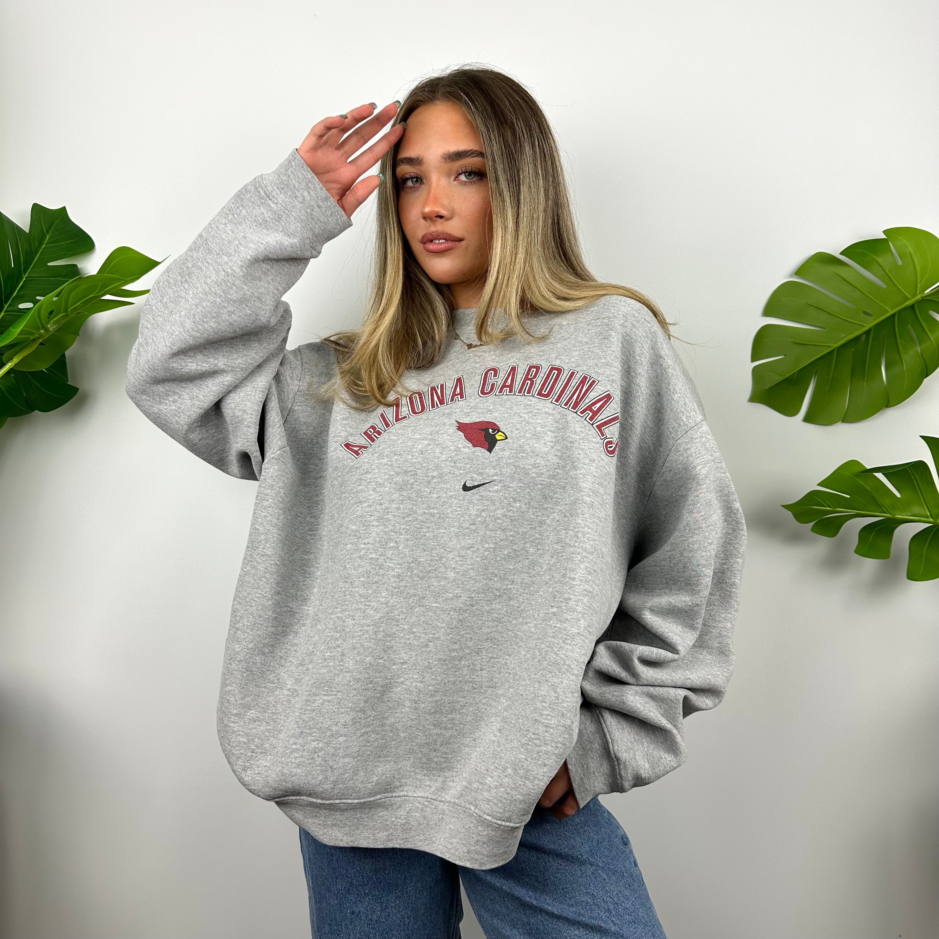 Nike x Arizona Cardinals Grey Spell Out Sweatshirt (XXL)