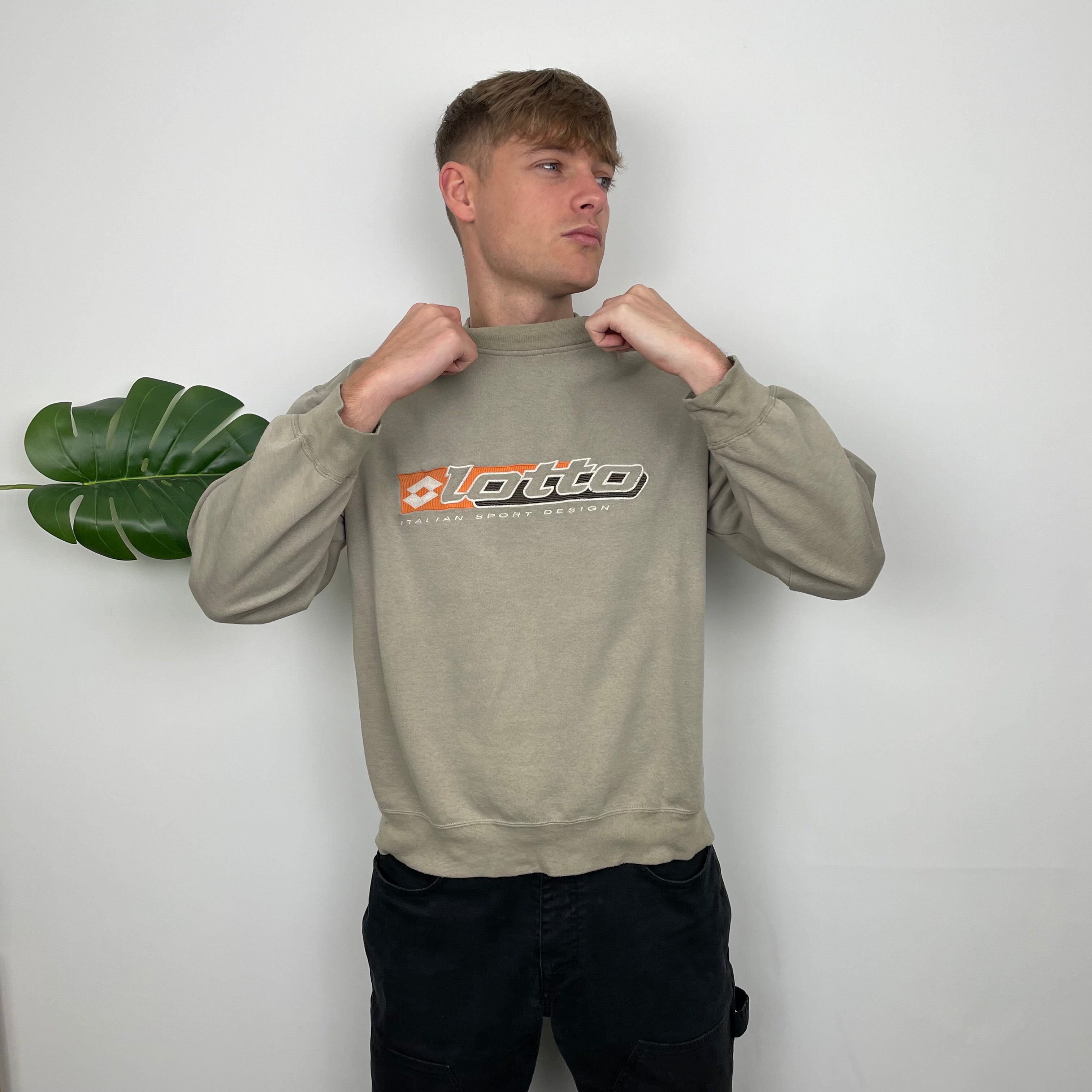 Lotto Grey Embroidered Spell Out Sweatshirt (S)