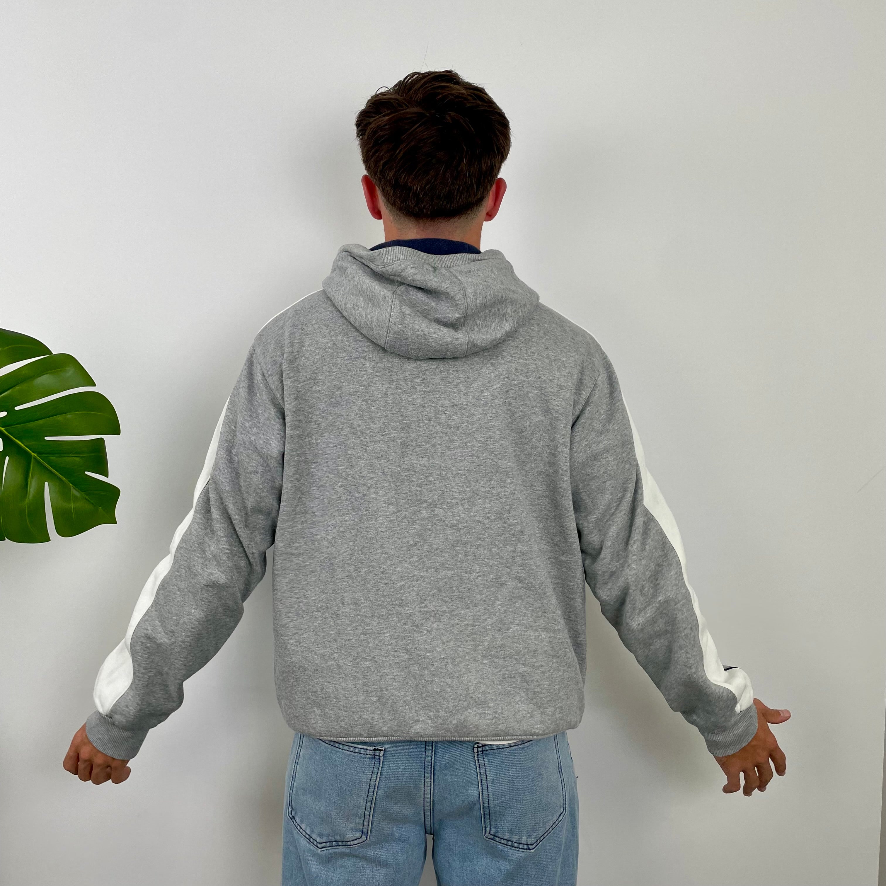 Nike Grey Embroidered Spell Out Hoodie (M)