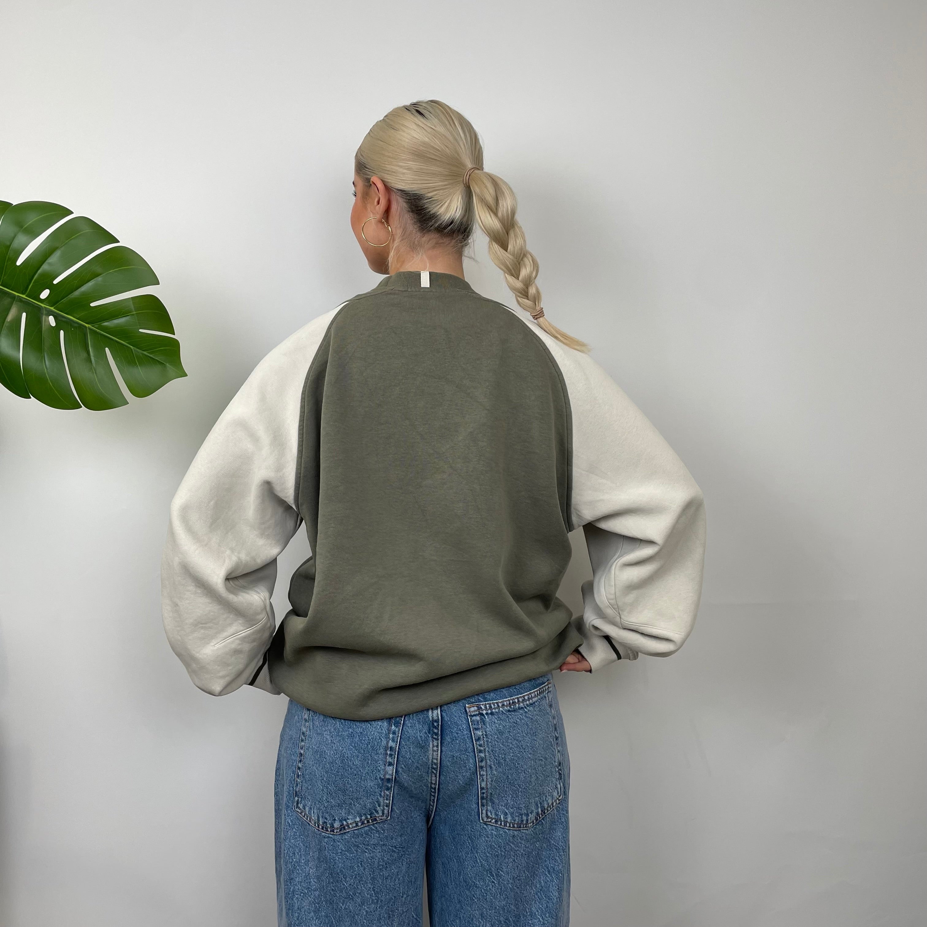 Adidas Green Embroidered Spell Out Sweatshirt (L)