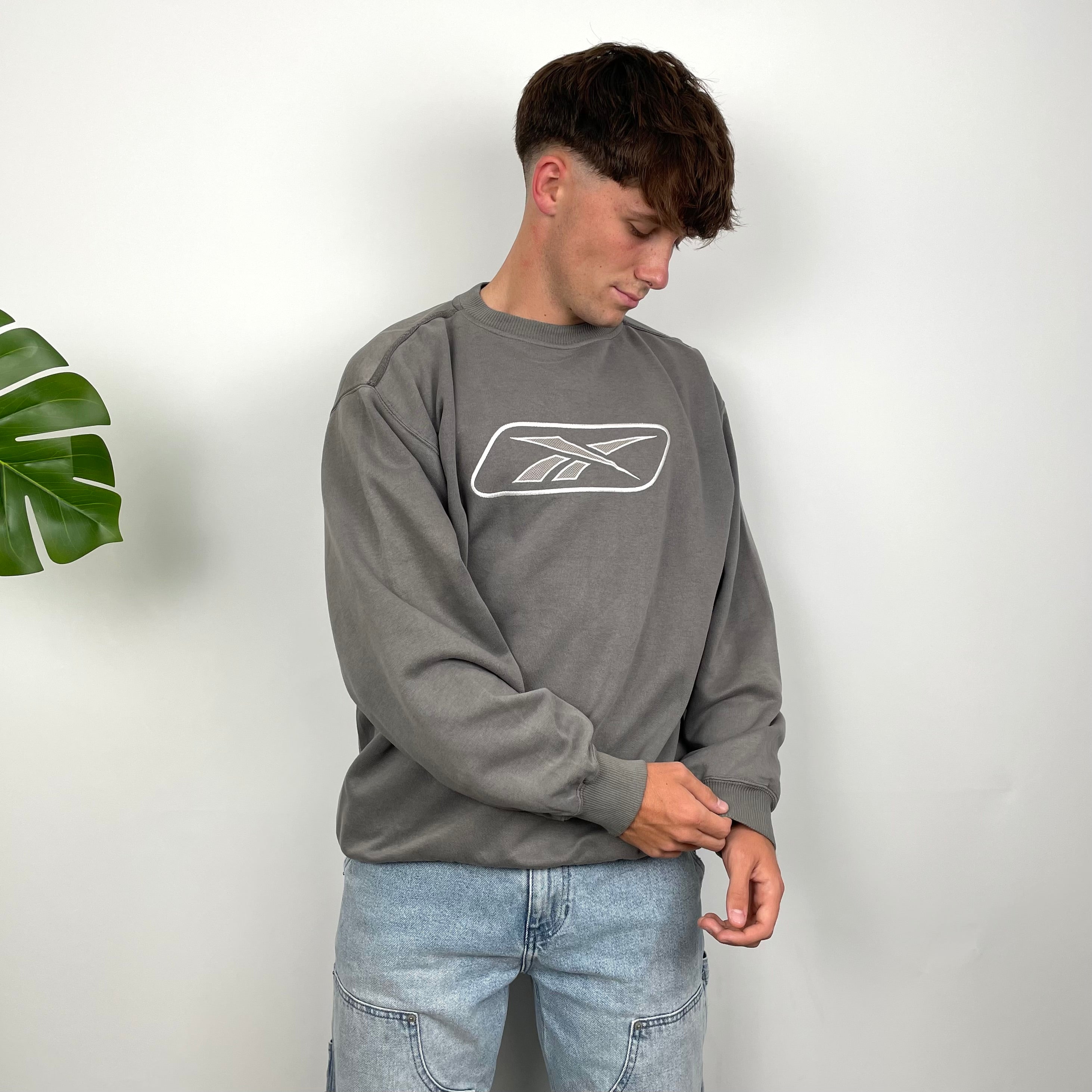 Reebok Grey Embroidered Logo Sweatshirt (M)