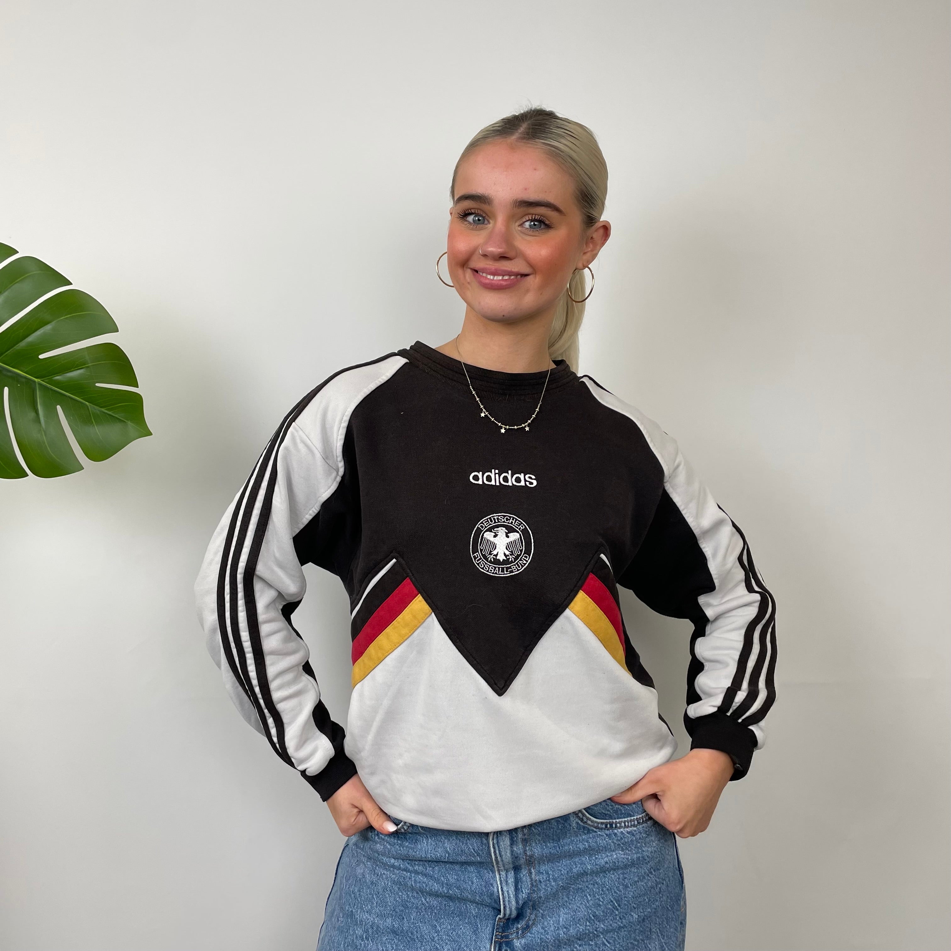 Adidas x Germany FC RARE Embroidered Spell Out Sweatshirt (S)