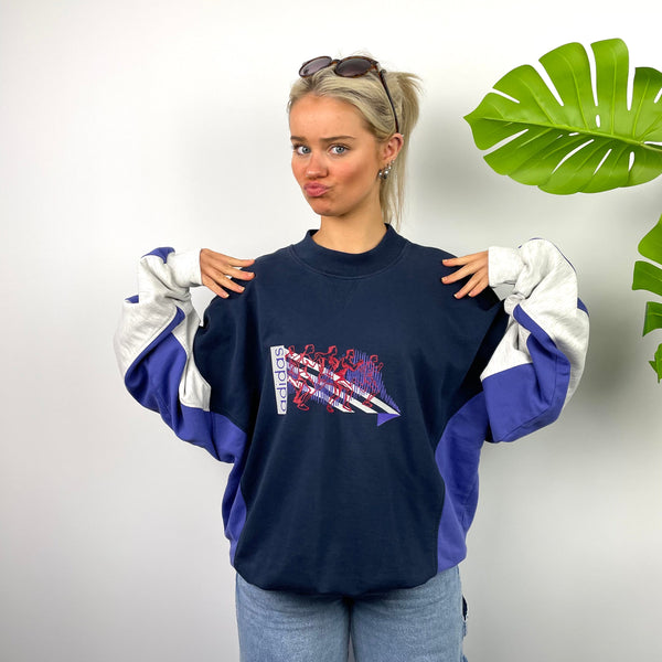 Adidas RARE Colour Block Spell Out Sweatshirt (S)