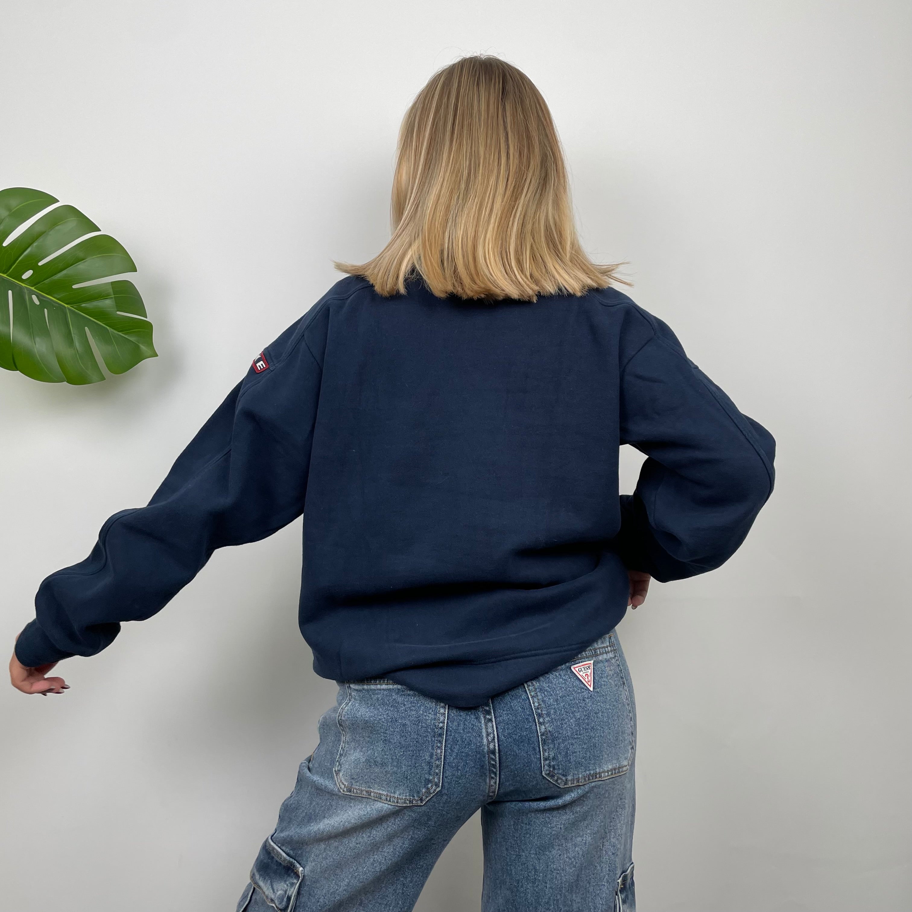 Nike Navy Embroidered Swoosh Sweatshirt (M)