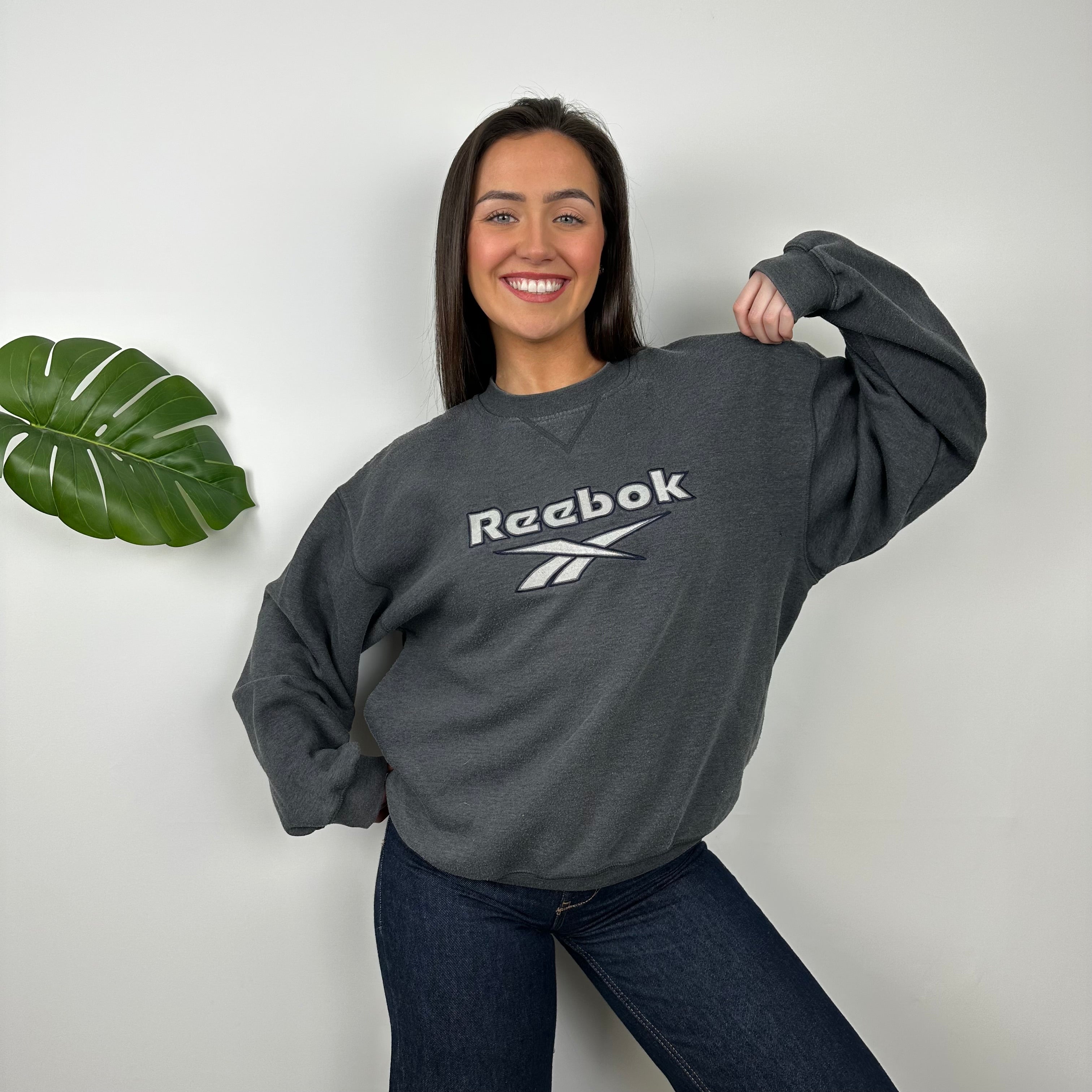 Reebok Grey Embroidered Logo Sweatshirt (L)