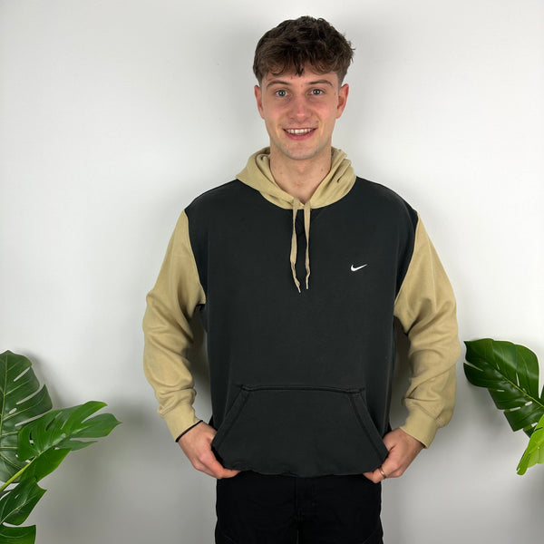 Nike Black Embroidered Swoosh Hoodie (L)