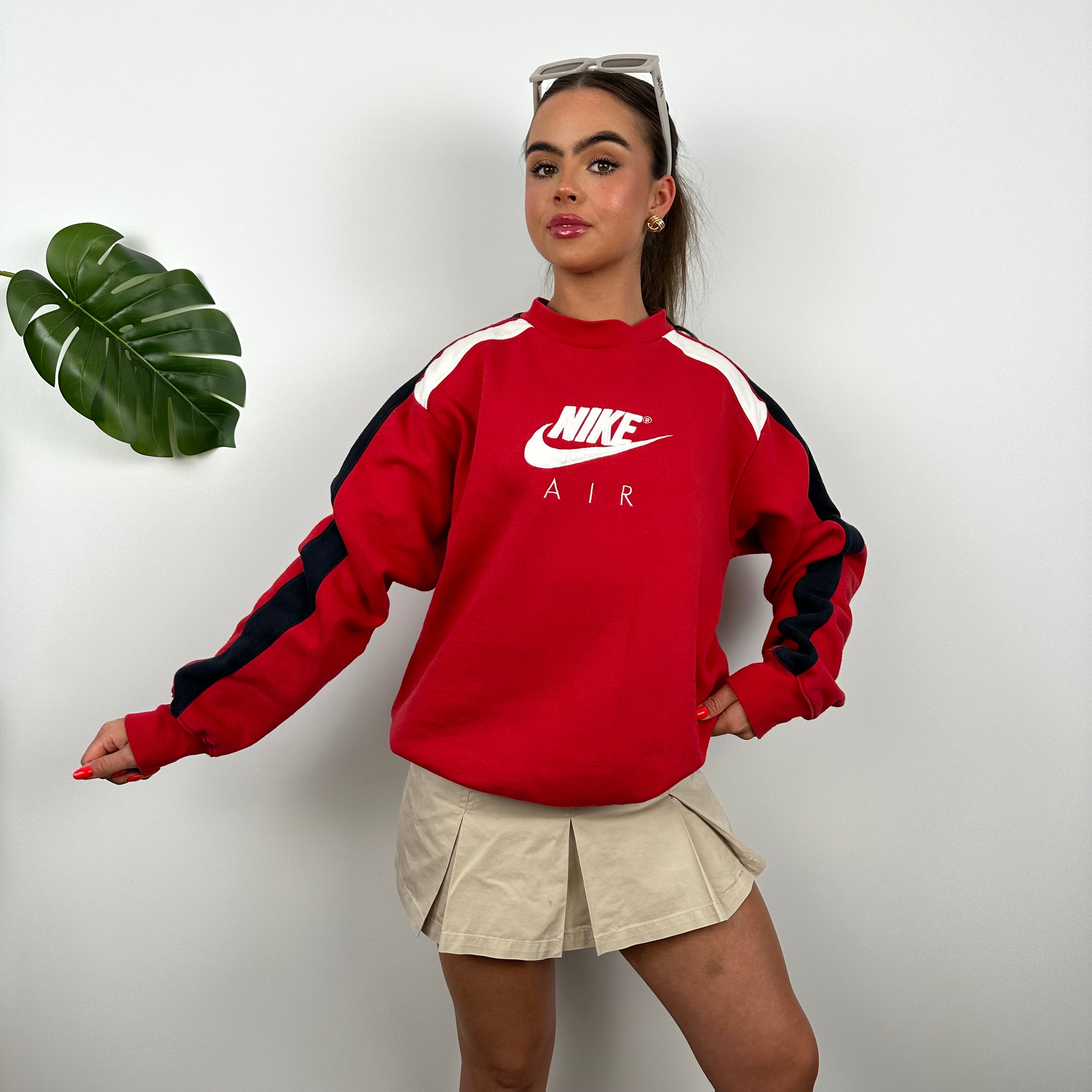 Nike Red Embroidered Spell Out Sweatshirt (S)