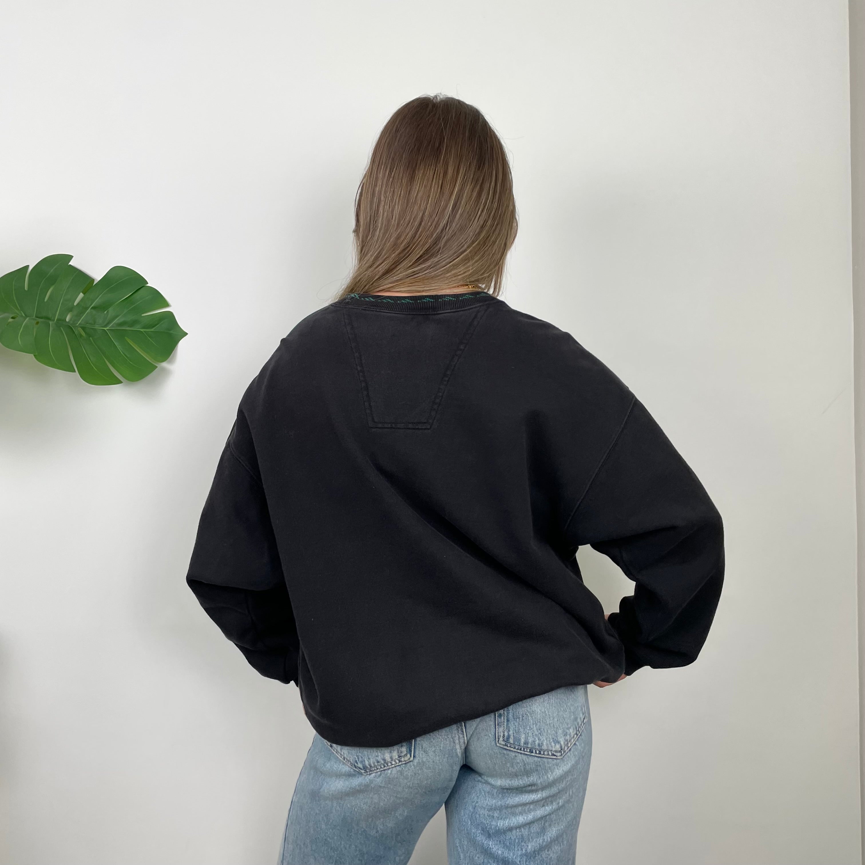 Adidas Equipment Black Embroidered Spell Out Sweatshirt (L)