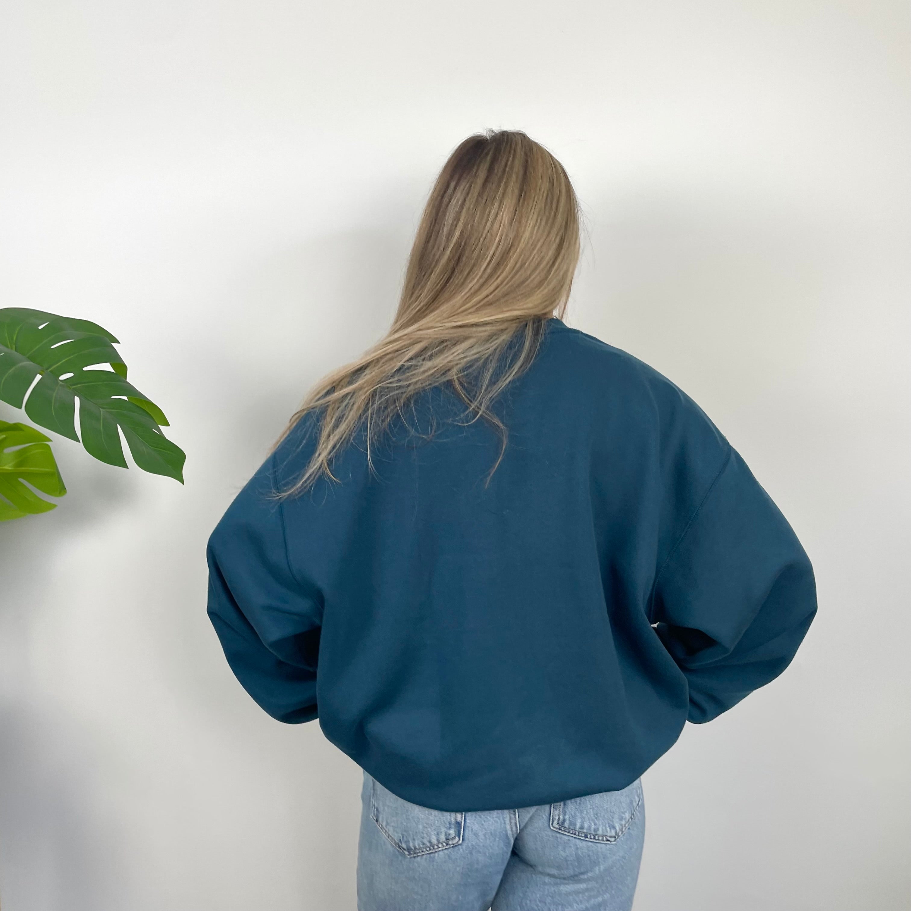 Reebok RARE Green Embroidered Spell Out Sweatshirt (L)