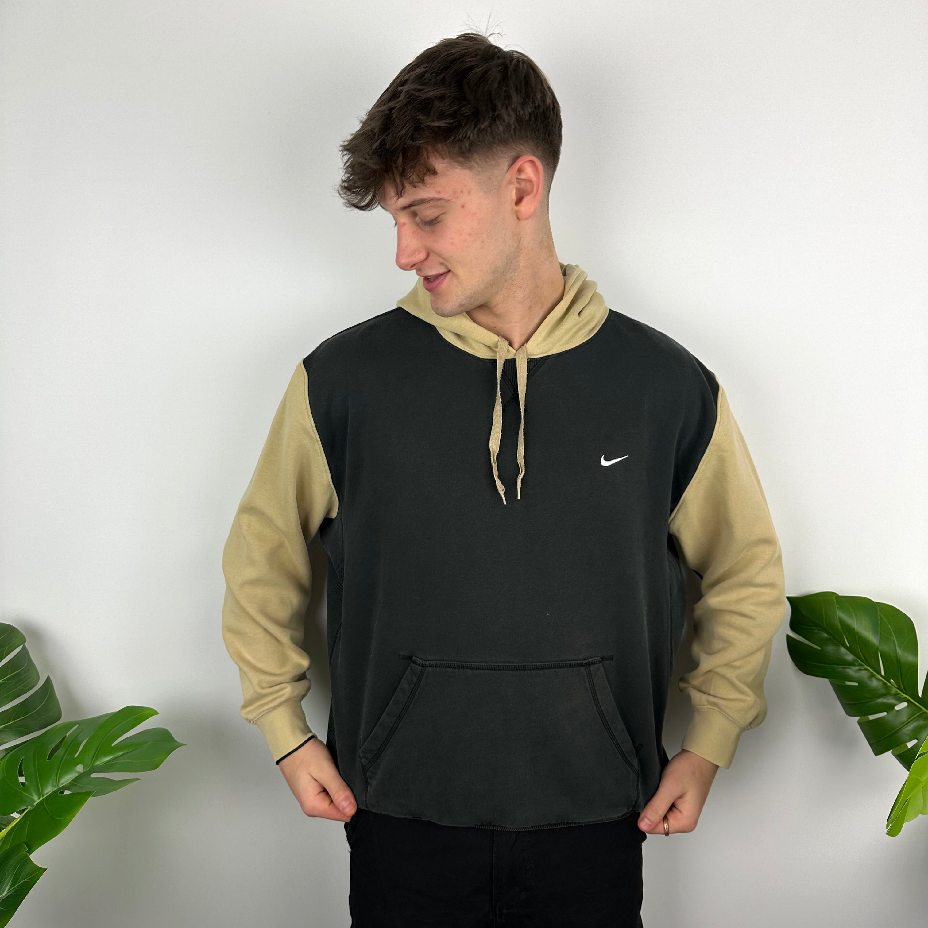 Nike Black Embroidered Swoosh Hoodie (L)