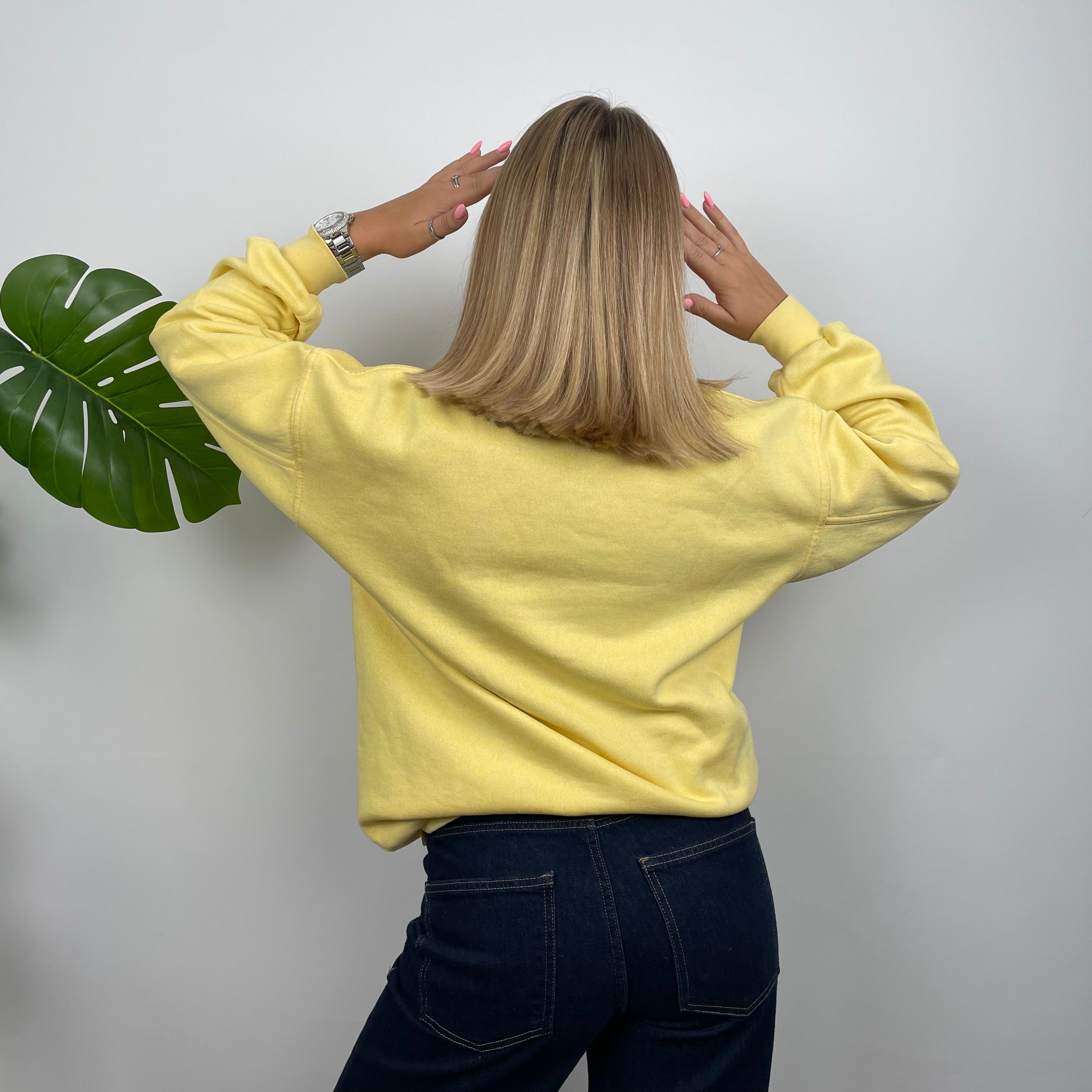 Timberland Yellow Embroidered Spell Out Sweatshirt (M)