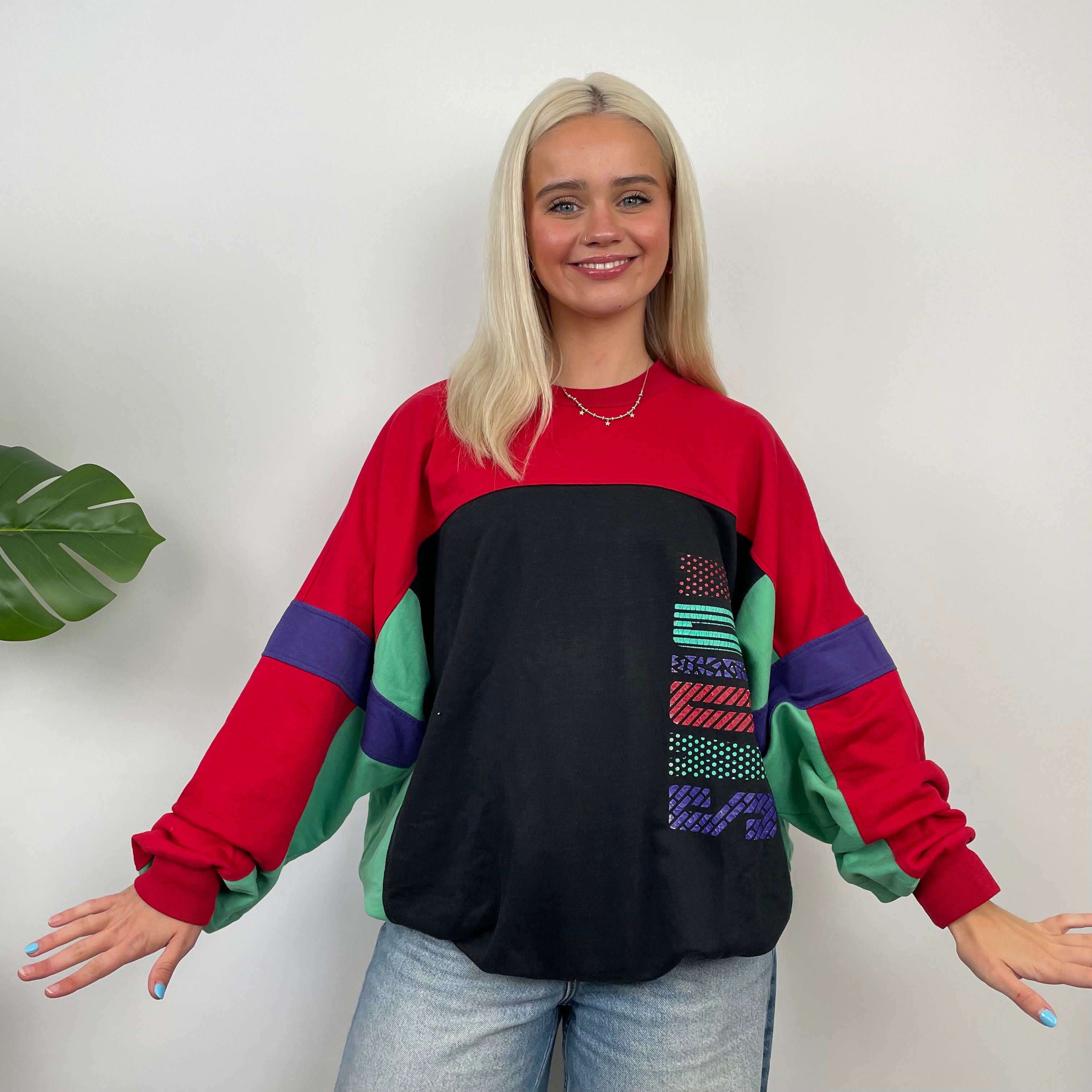 Adidas Colour Block Spell Out Sweatshirt (M)