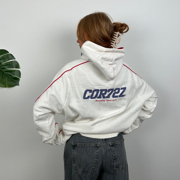 Nike Cortez White Embroidered Spell Out Hoodie (L)