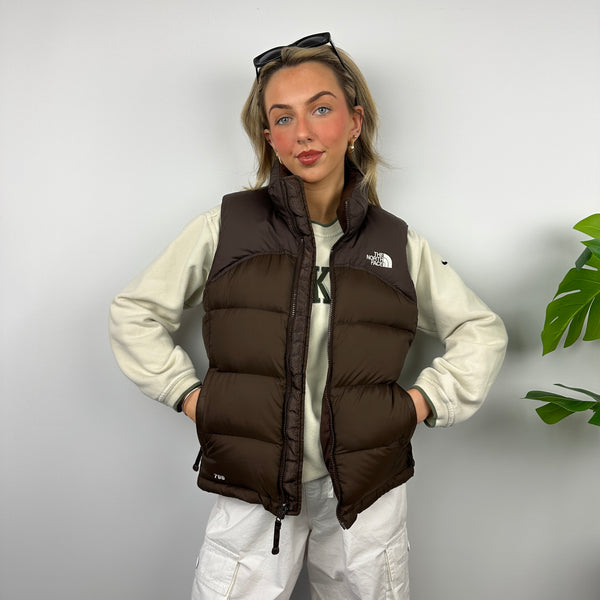 The North Face RARE Brown Nuptse 700 Puffer Gilet (S)