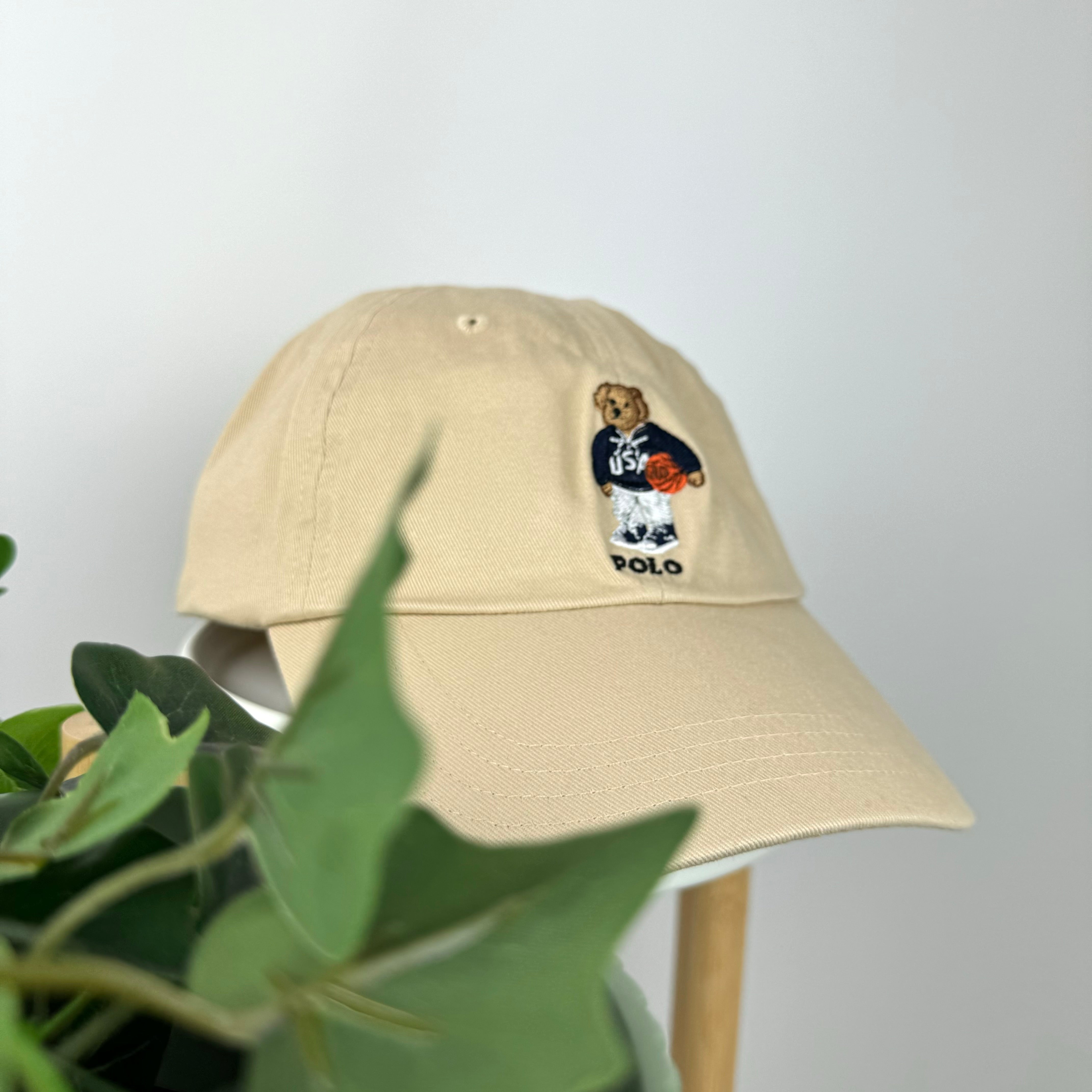 Polo Ralph Lauren Bear Cap in Tan