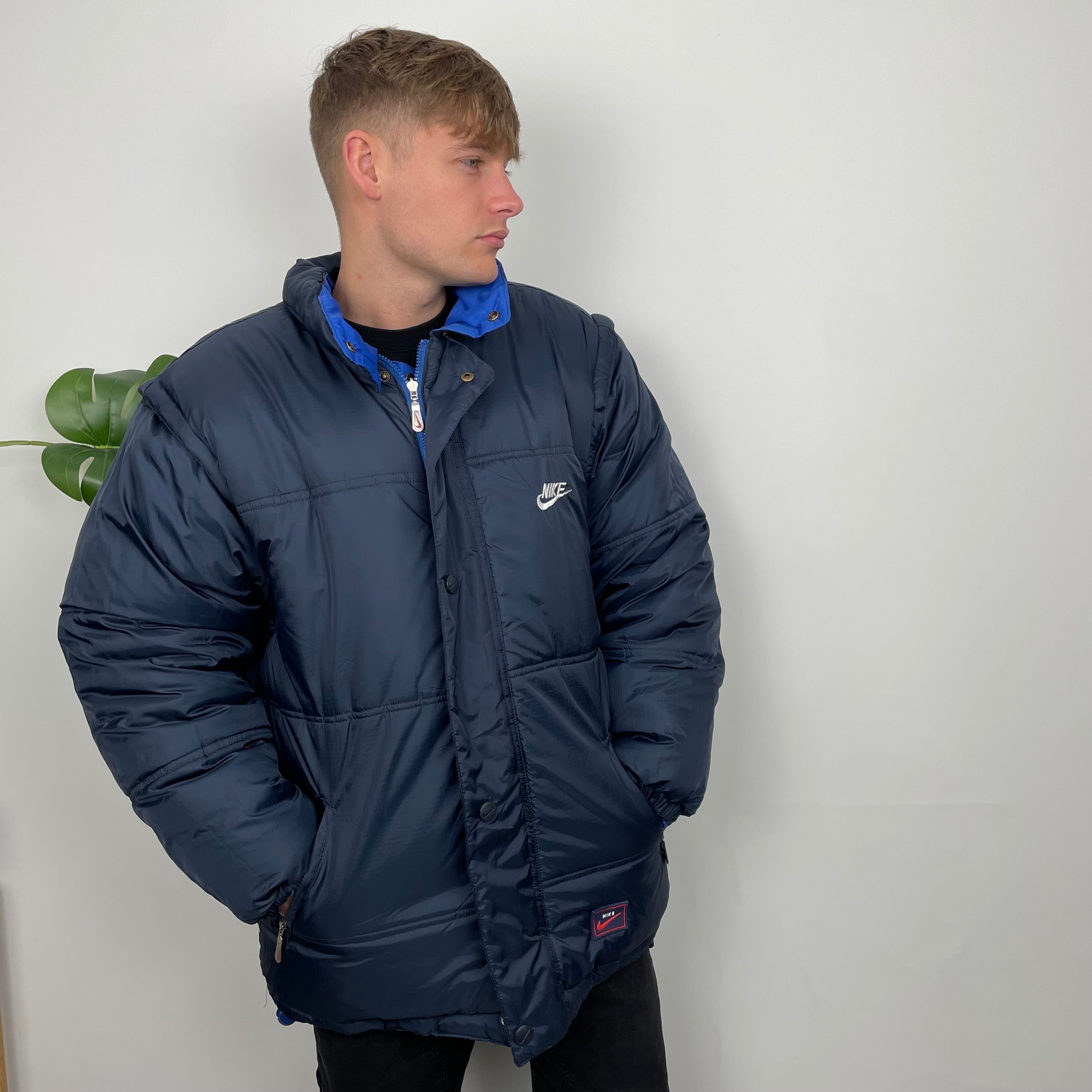 Nike Reversible Embroidered Swoosh Puffer Jacket (XXL)