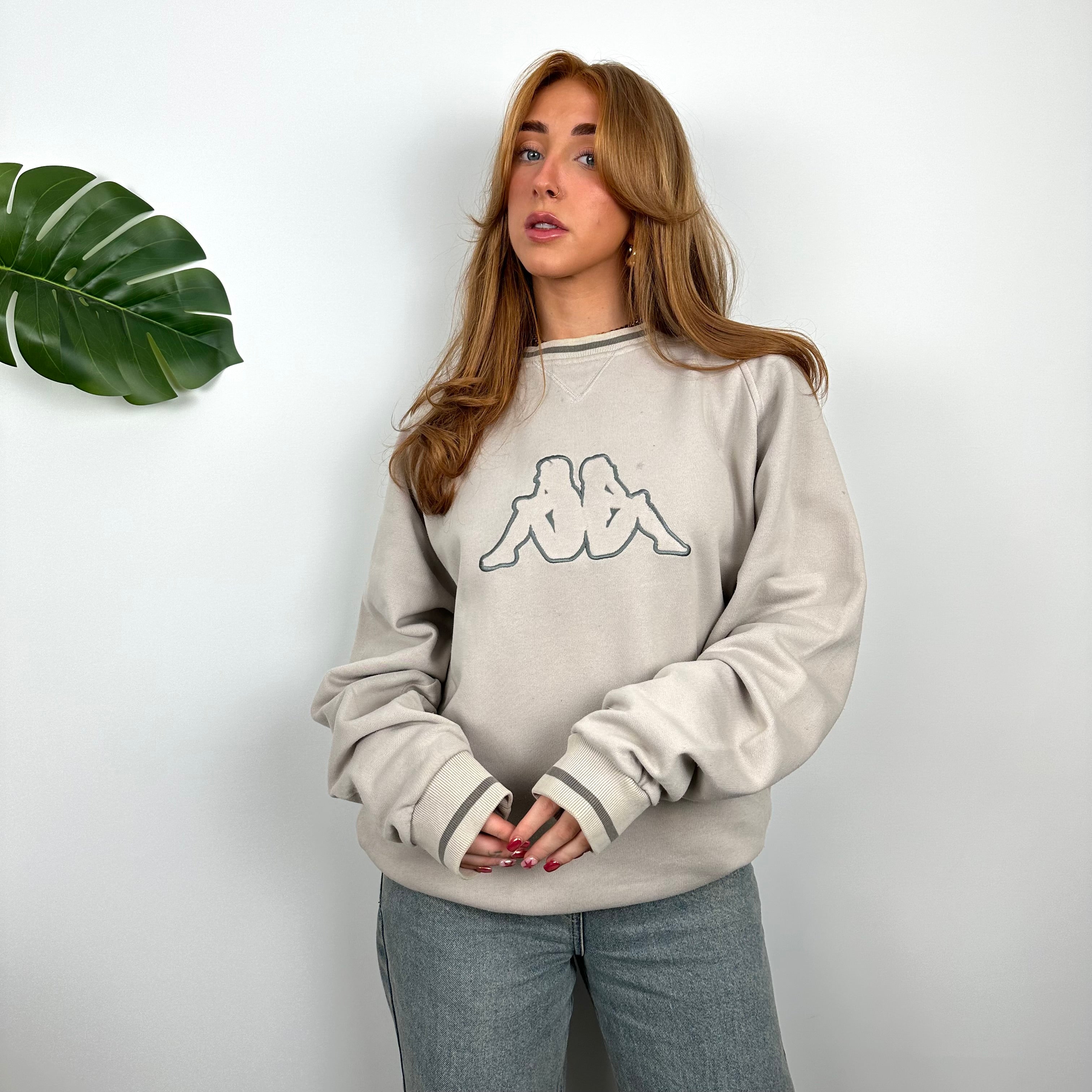 Kappa Tan Embroidered Logo Sweatshirt (M)