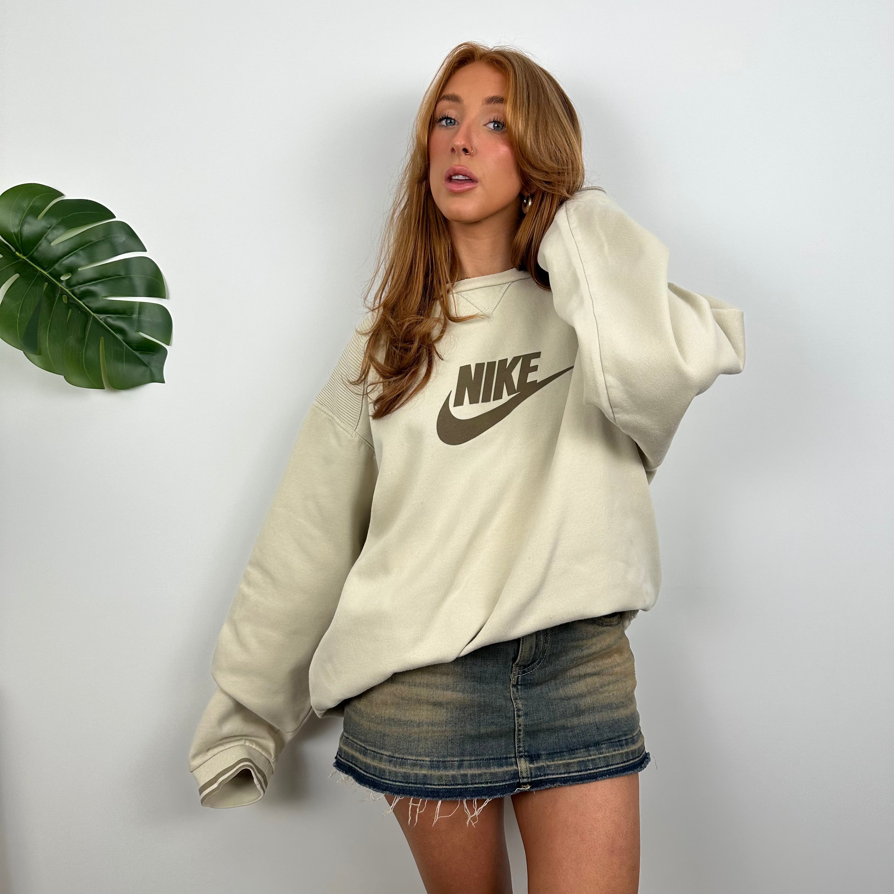 Nike Cream Spell Out Sweatshirt (L)