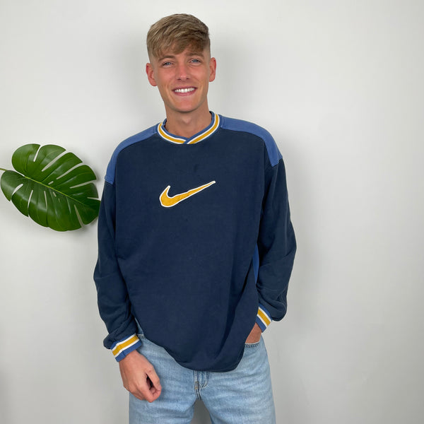 Nike Navy Embroidered Centre Swoosh Sweatshirt (L)