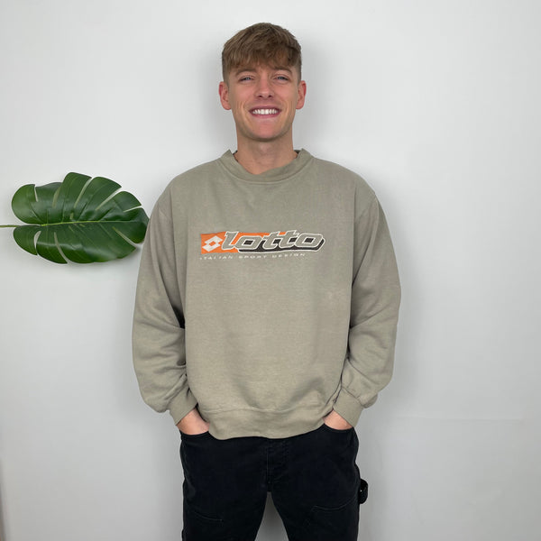 Lotto Grey Embroidered Spell Out Sweatshirt (S)