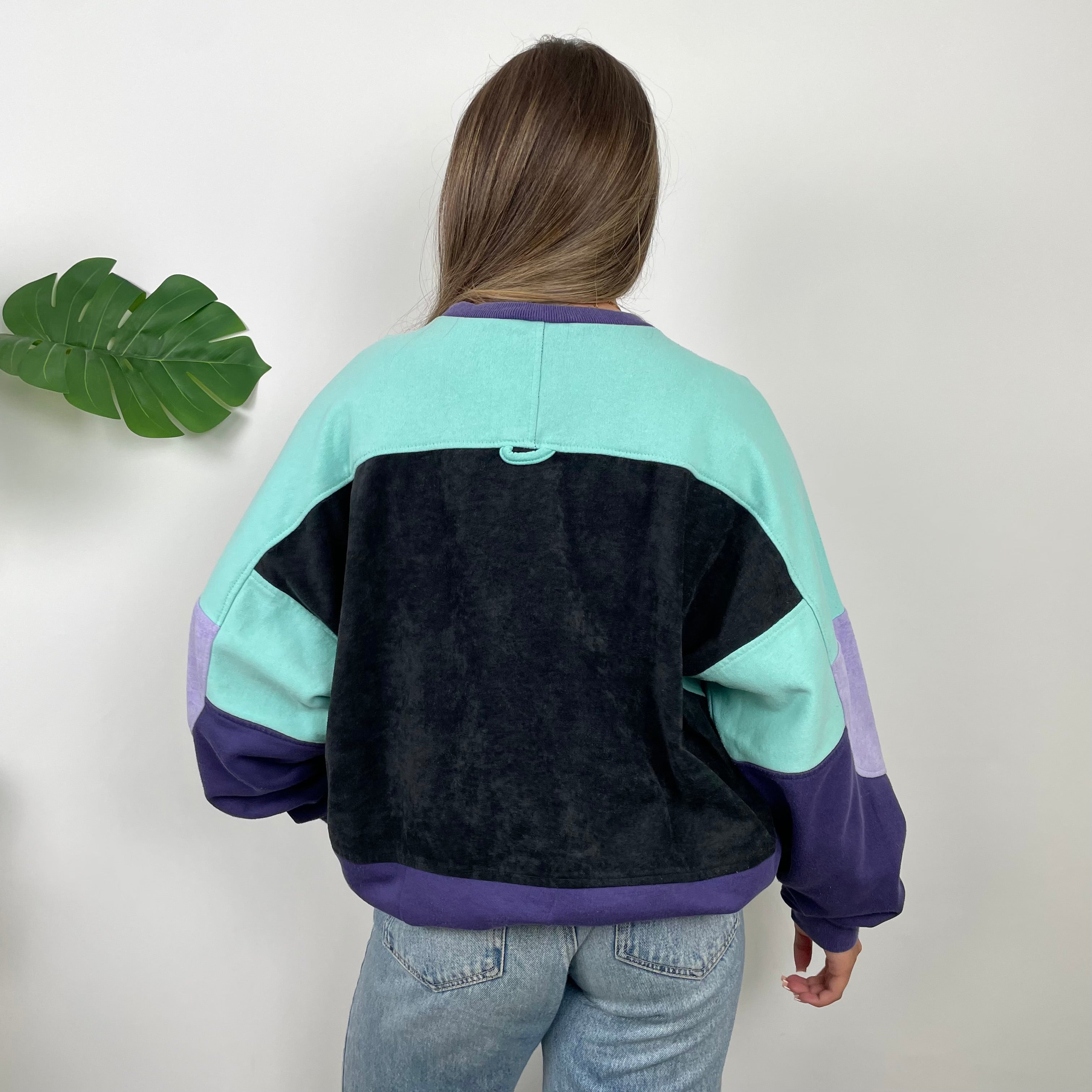Adidas RARE Black Colour Block Spell Out Sweatshirt (M)