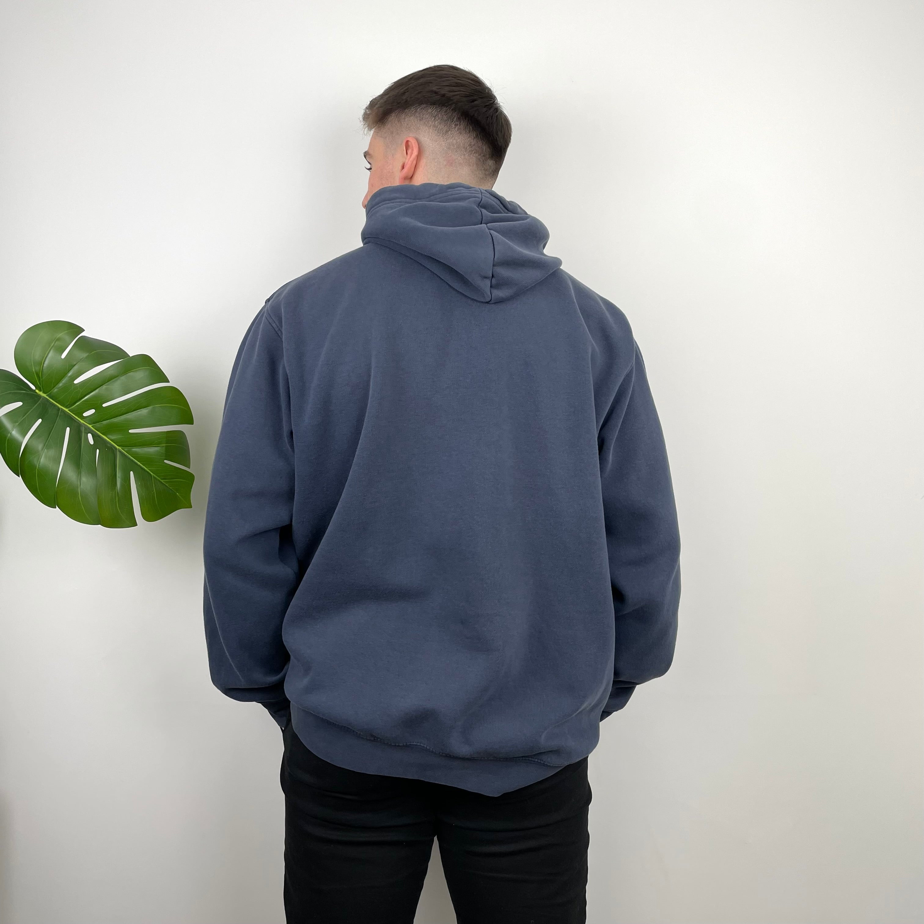 Nike Navy Embroidered Swoosh Hoodie (XL)