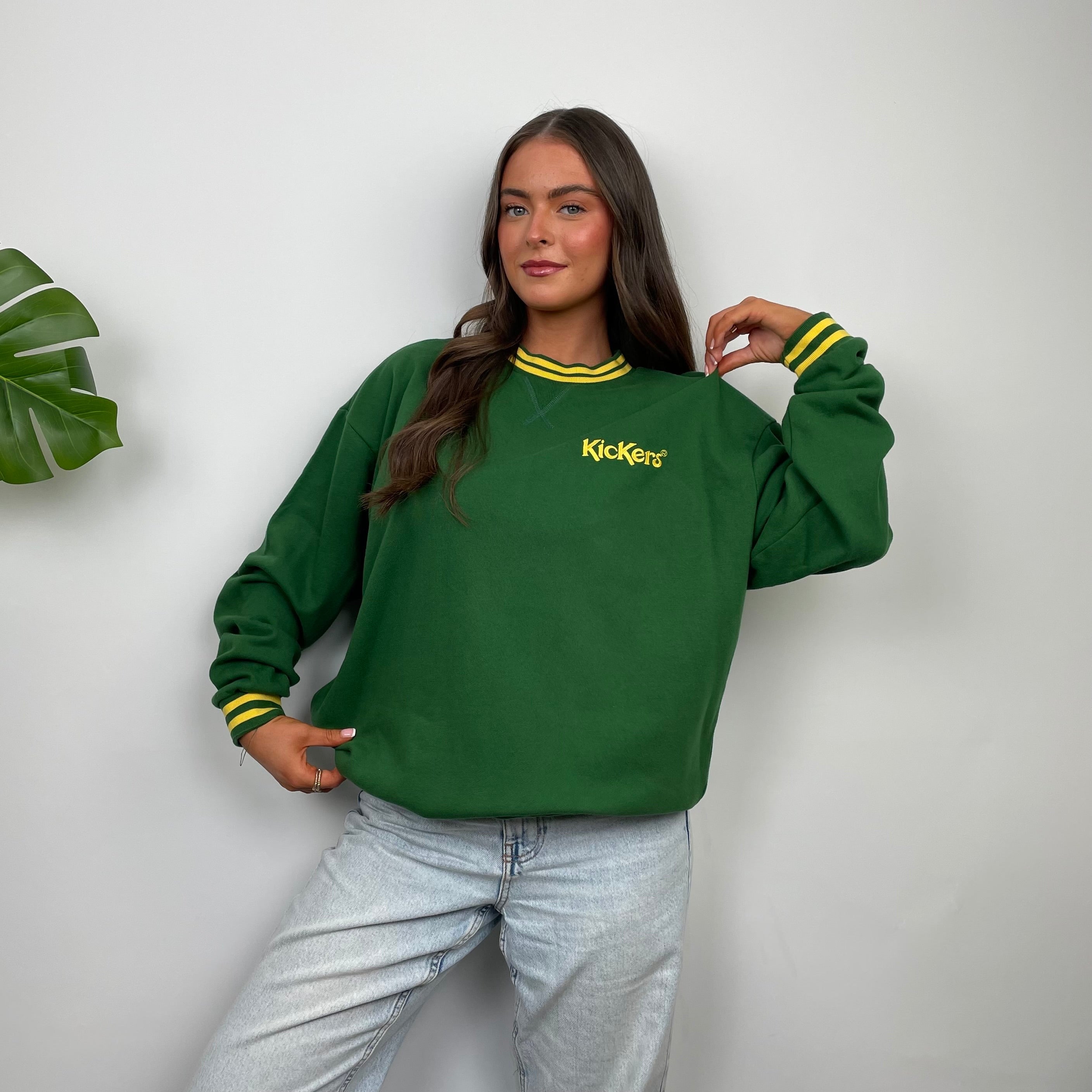 Kickers Green Embroidered Spell Out Sweatshirt (S)