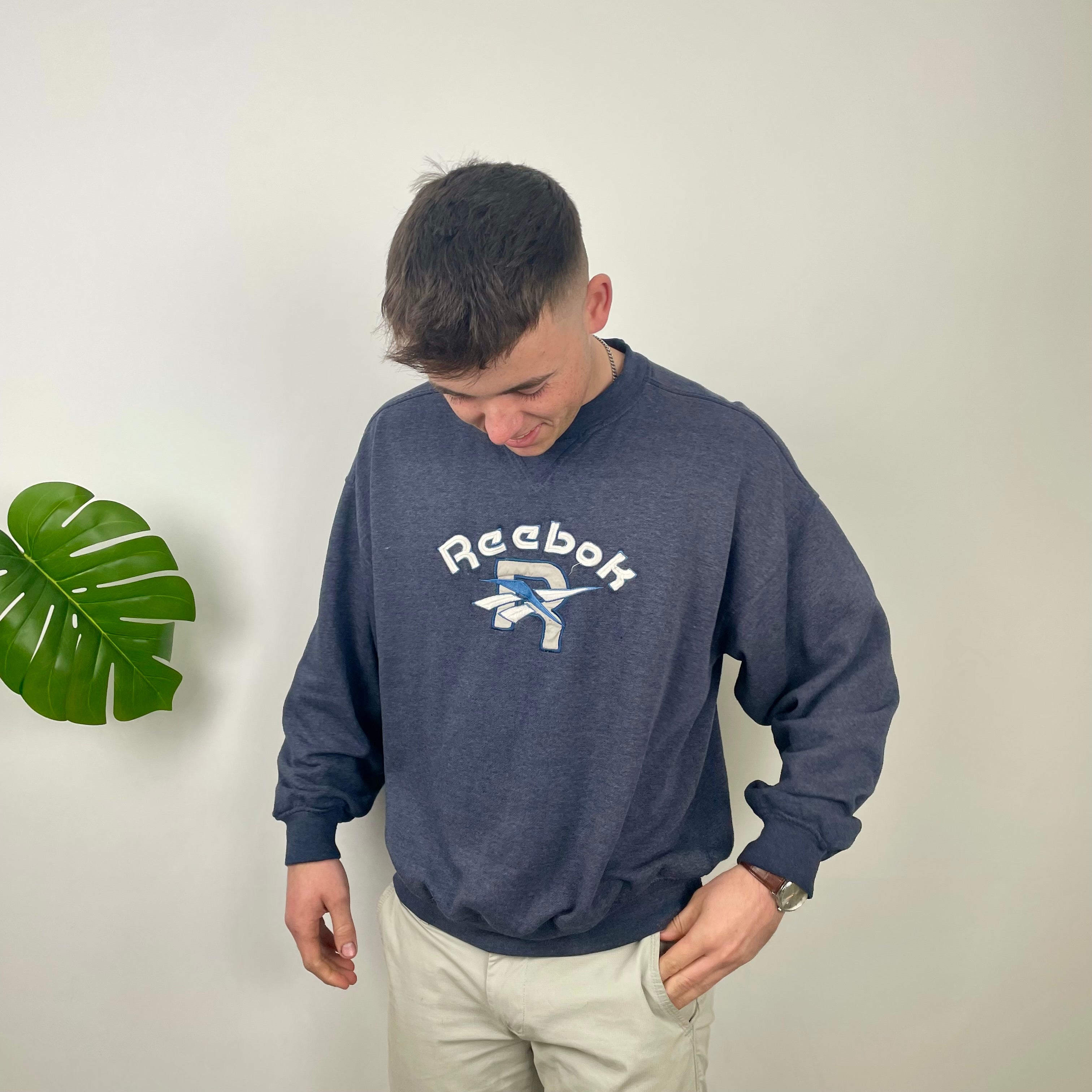Reebok Grey Embroidered Logo Sweatshirt (L)