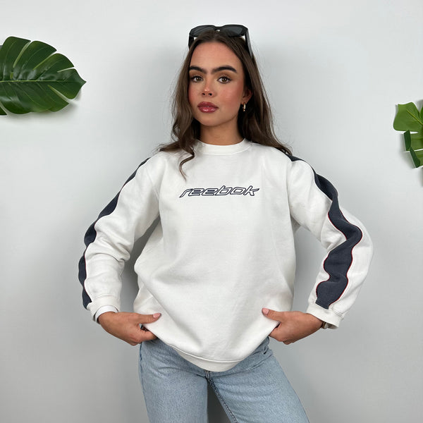 Reebok White Spell Out Sweatshirt (M)