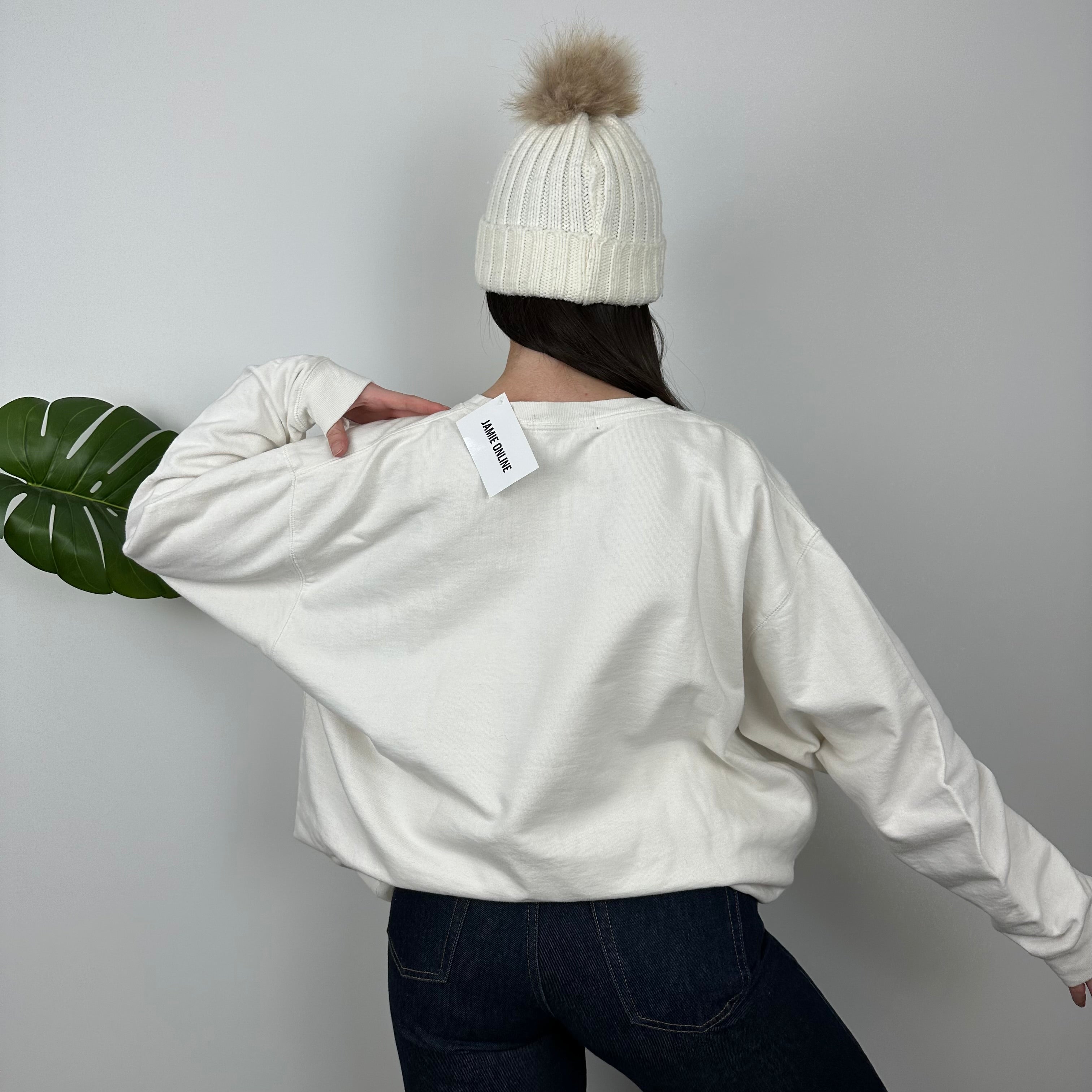 Polo Ralph Lauren White Embroidered Logo Sweatshirt (XL)