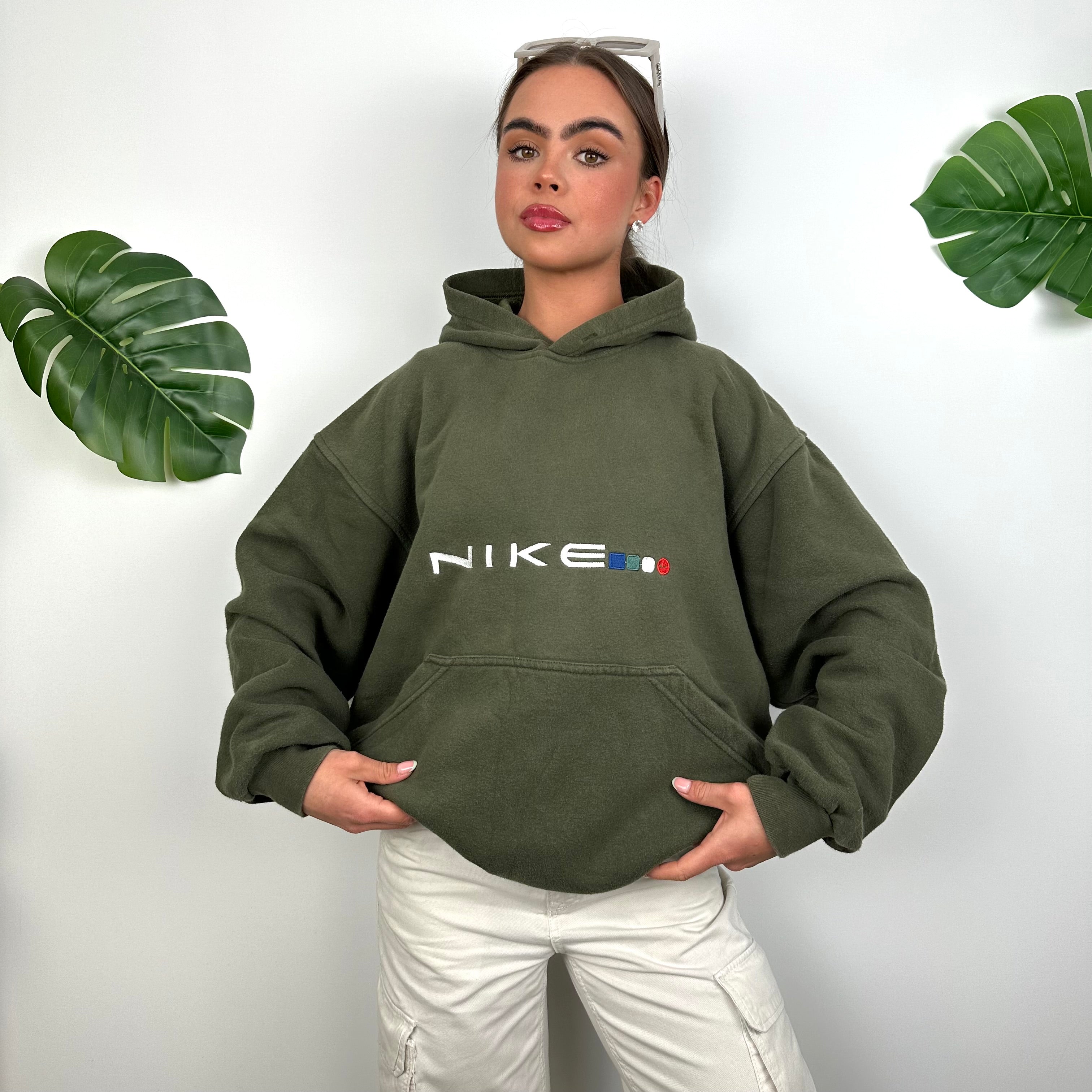 Nike Green Embroidered Spell Out Hoodie (M)