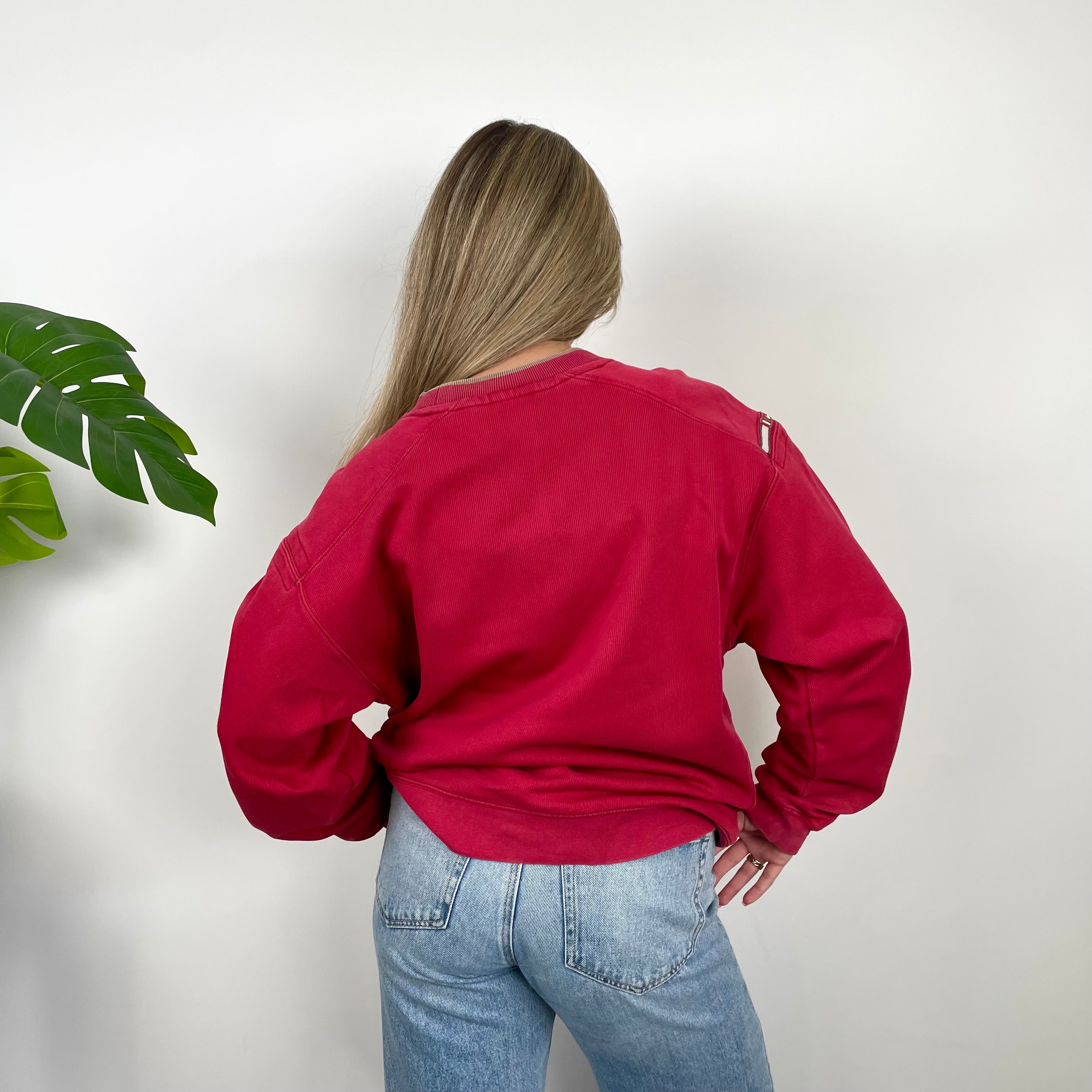 Nike Red Embroidered Spell Out Sweatshirt (L)