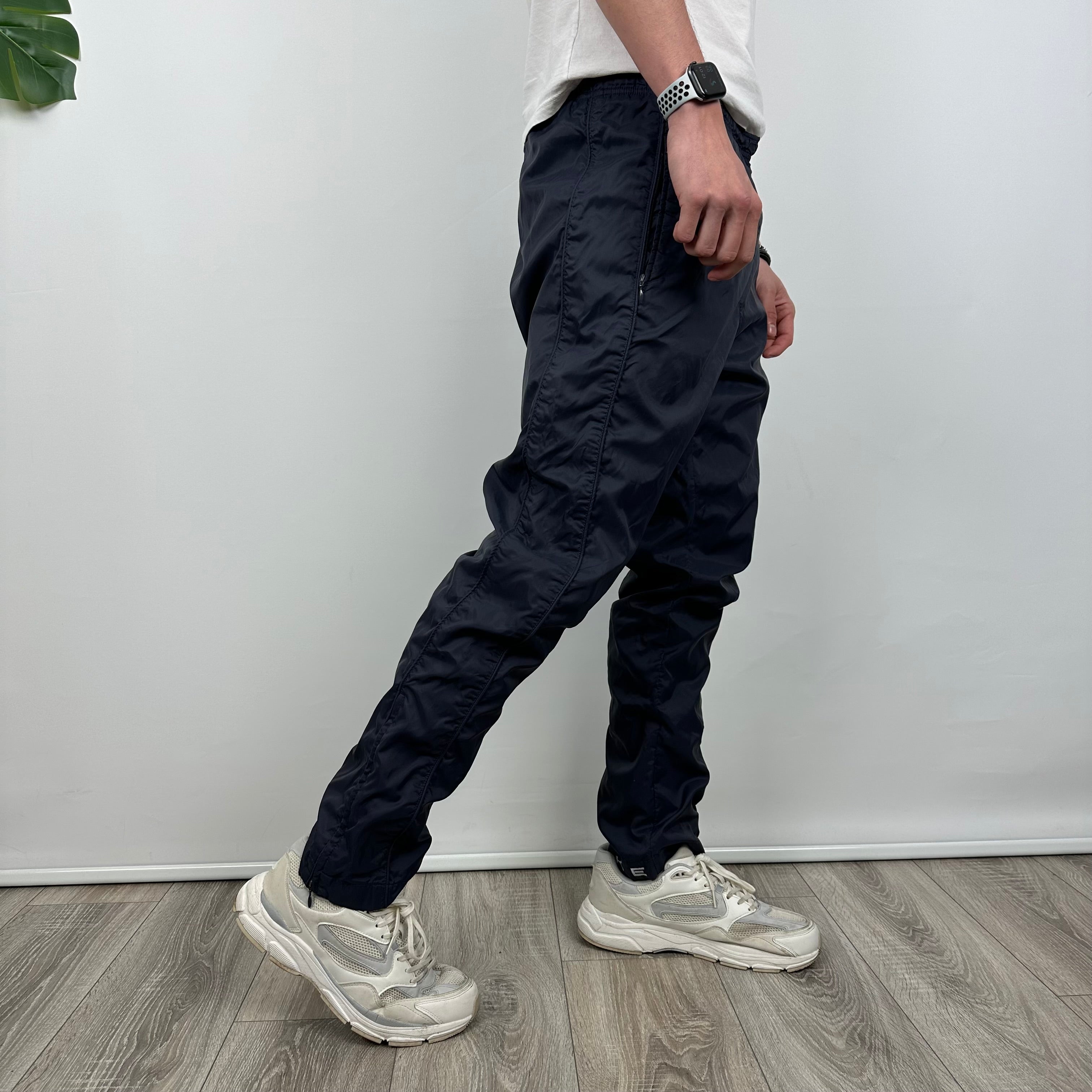 Nike Navy Embroidered Swoosh Track Pants (M)