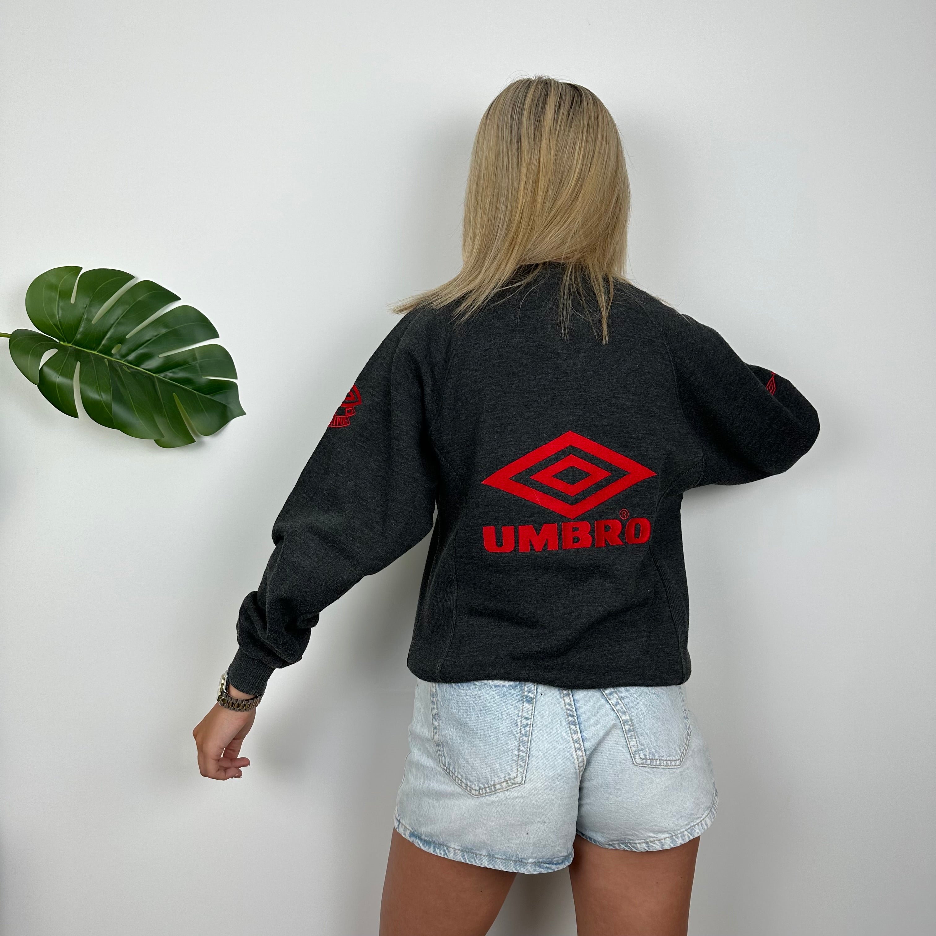 Umbro Navy Embroidered Spell Out Sweatshirt (M)