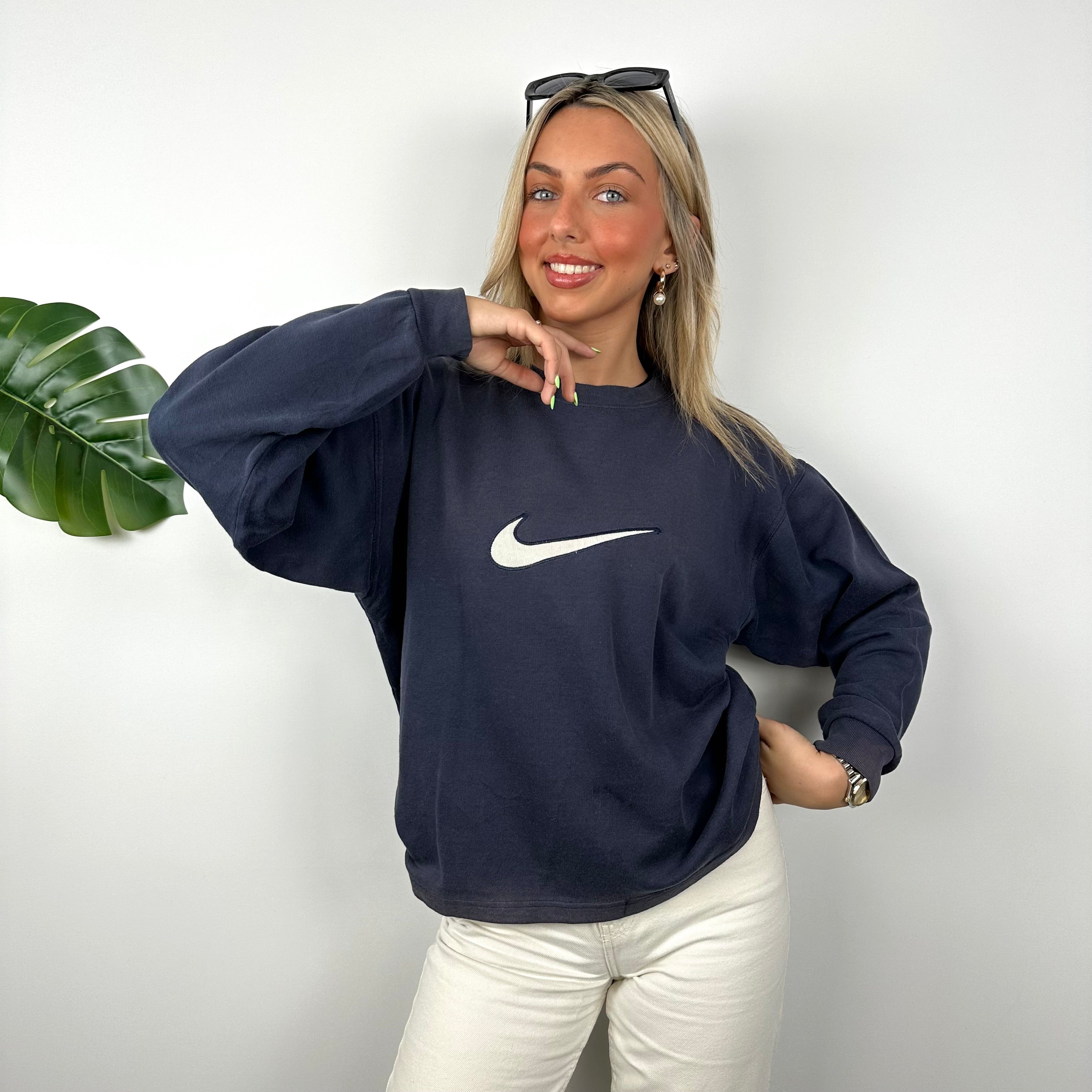 Nike Navy Embroidered Centre Swoosh Sweatshirt (M)