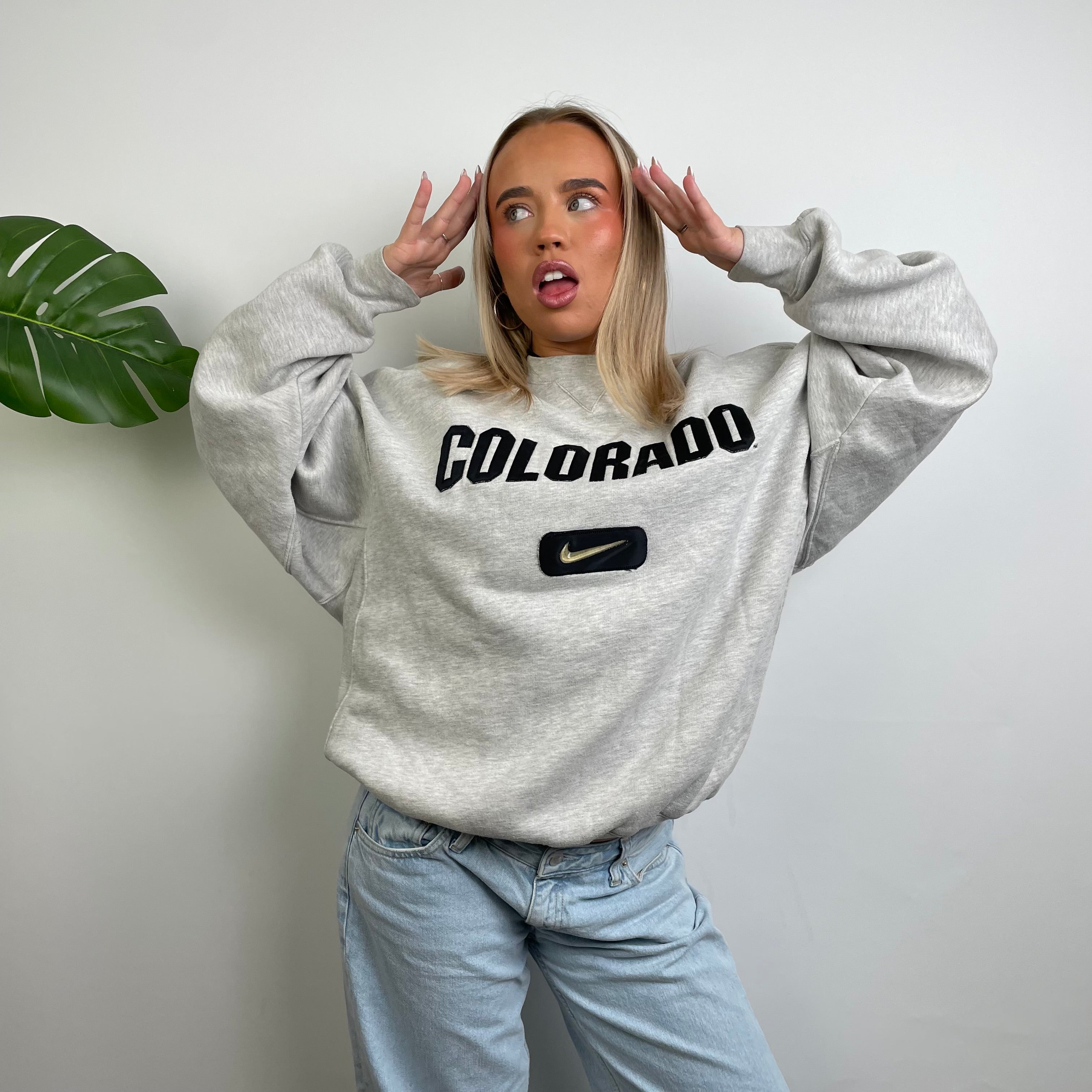 Nike x Colorado RARE Grey Embroidered Spell Out Sweatshirt (L)