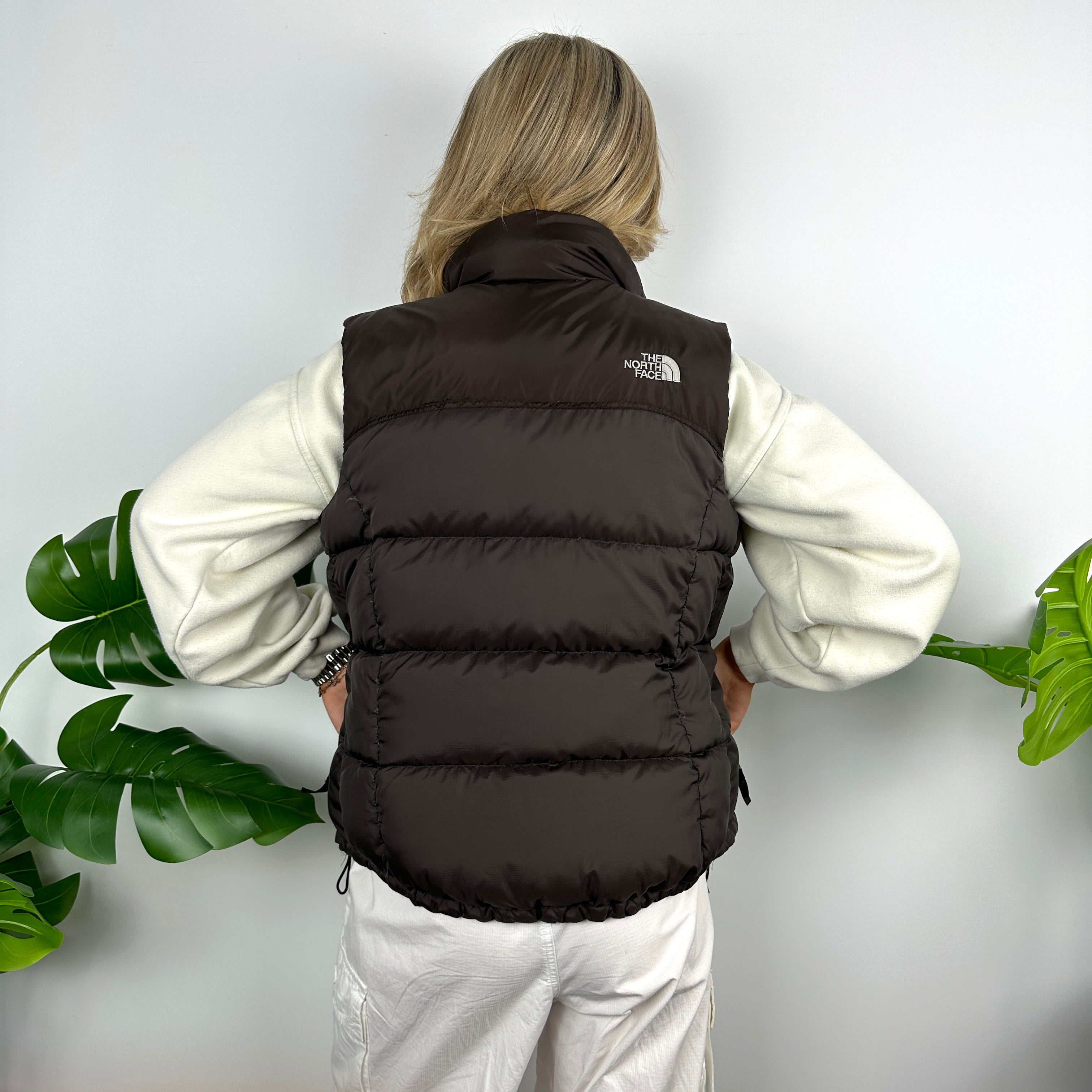 The North Face Brown Nuptse 700 Puffer Gilet (M)