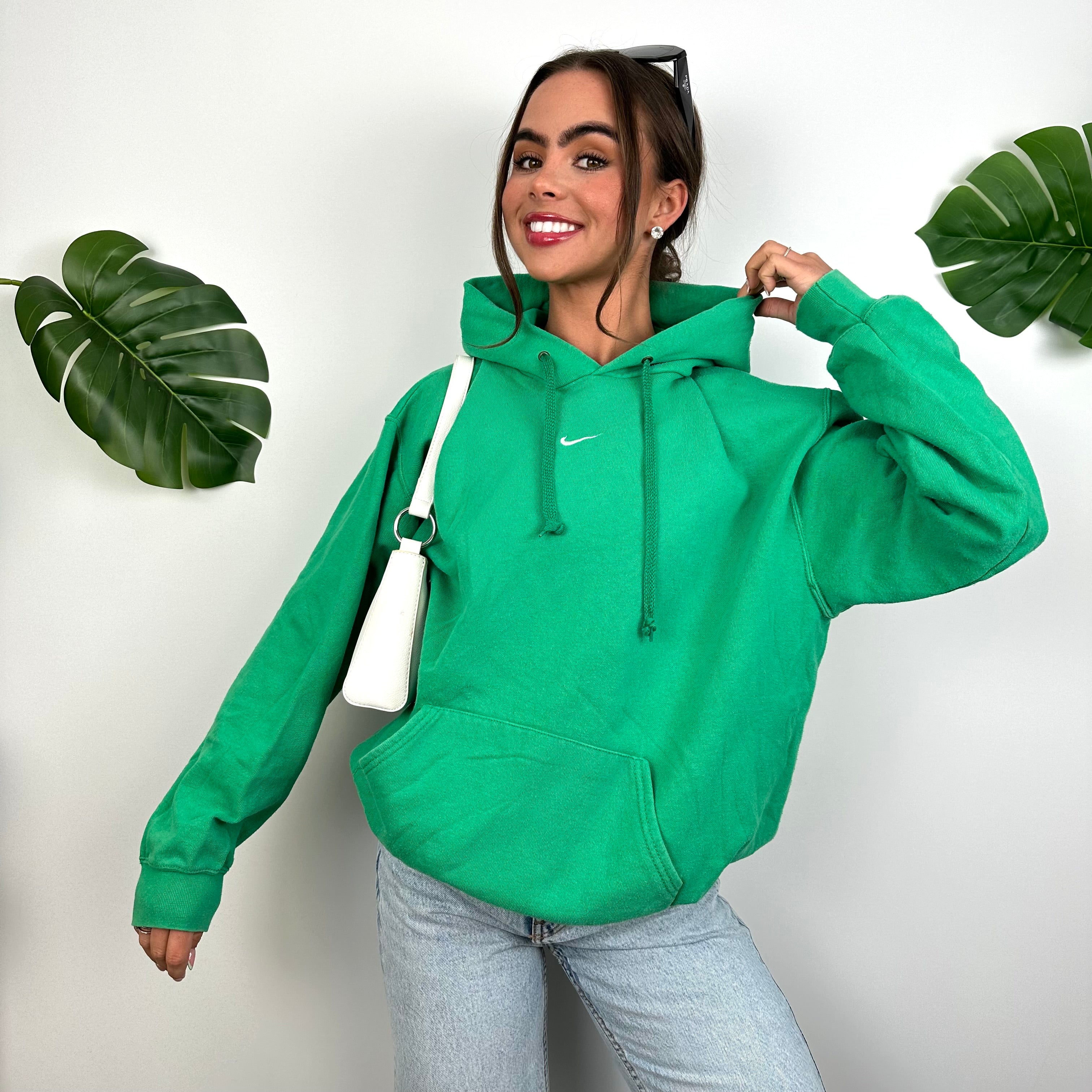 Nike Green Embroidered Centre Swoosh Hoodie (M)