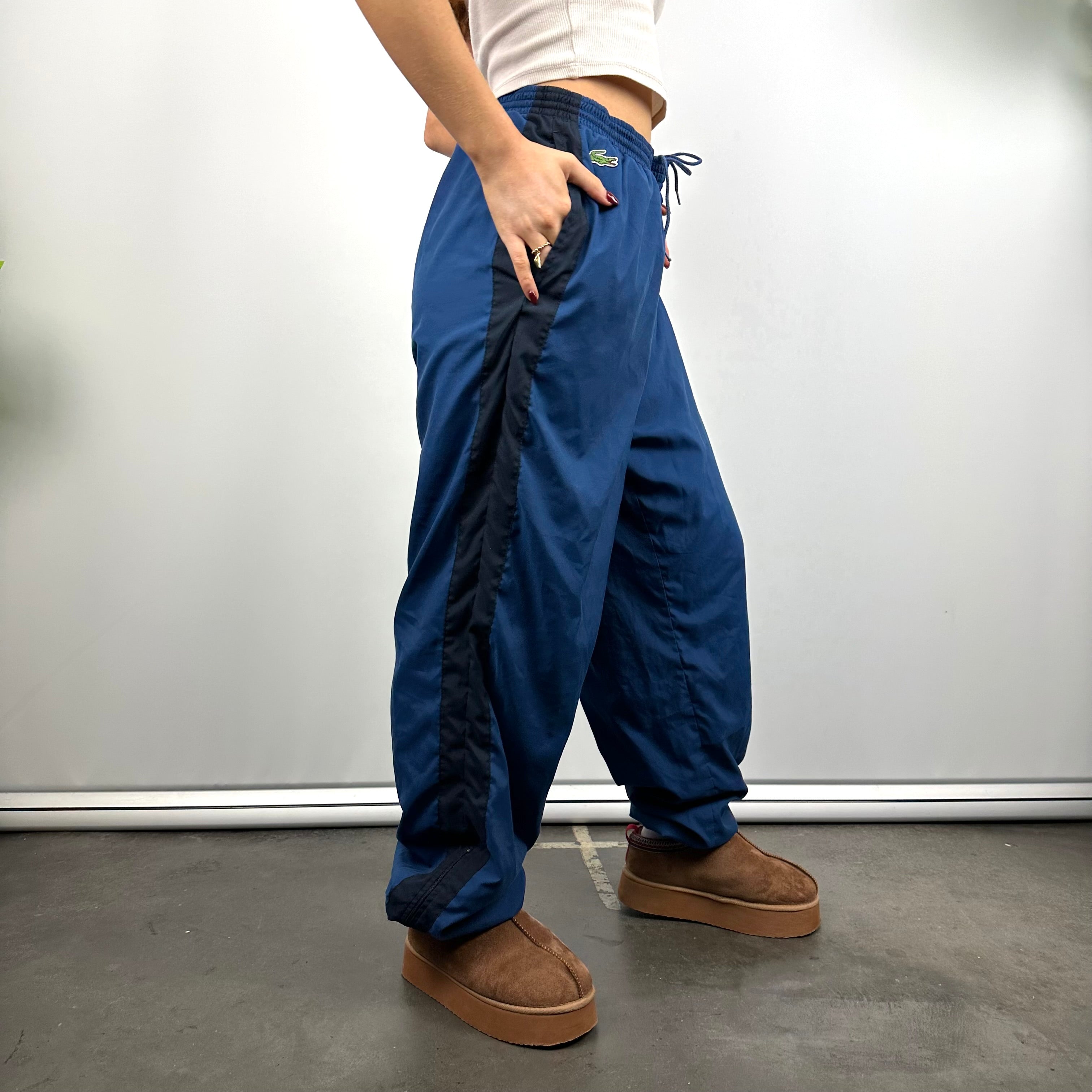 Lacoste Blue Embroidered Logo Track Pants (L)