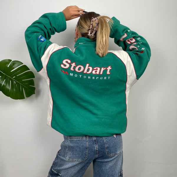 Stobart Racing Green Embroidered Spell Out Zip Up Hoodie Jacket (XXL)