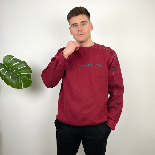 Nike Red Embroidered Spell Out Sweatshirt (L)
