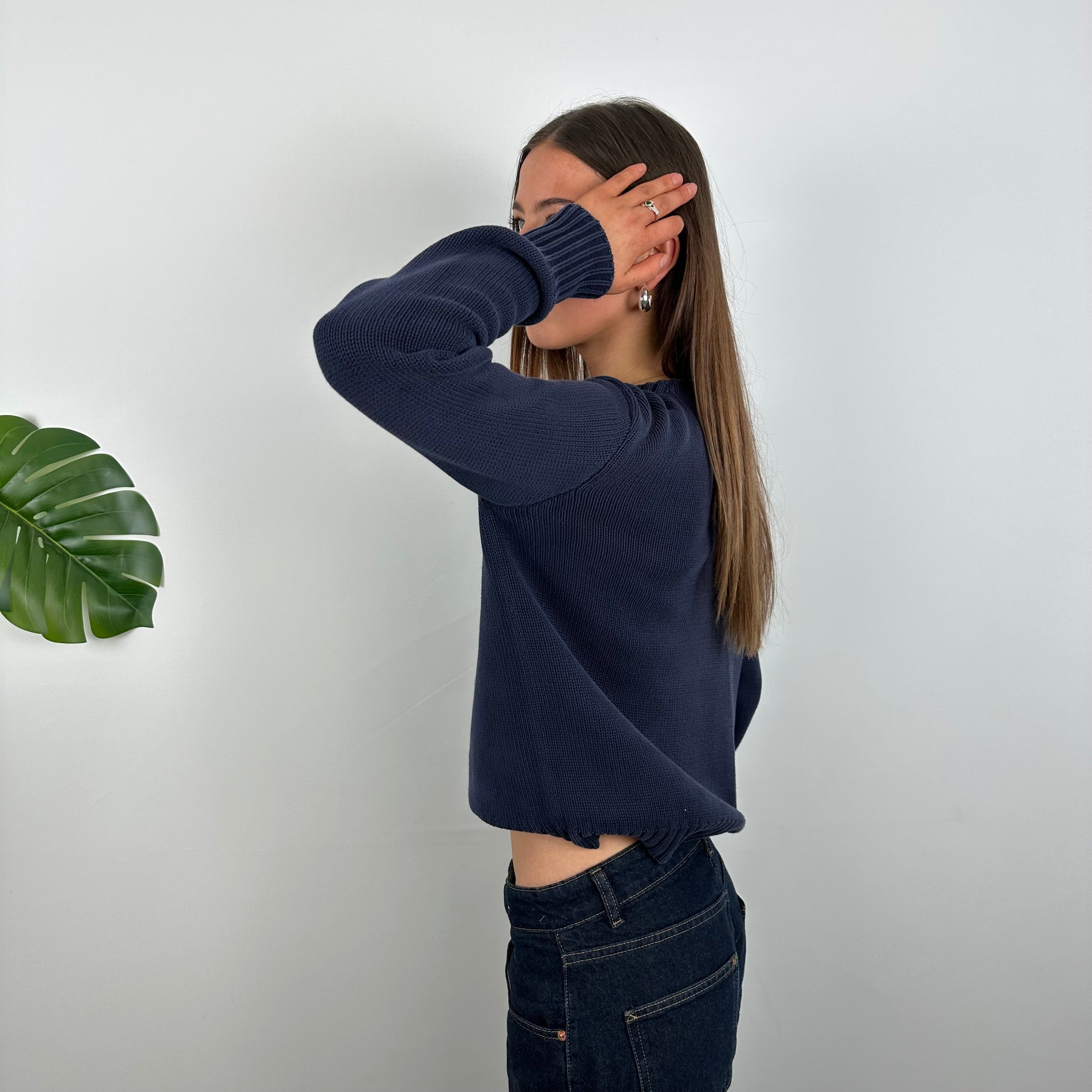 Polo Ralph Lauren Navy Embroidered Logo Knitted Sweater (S)