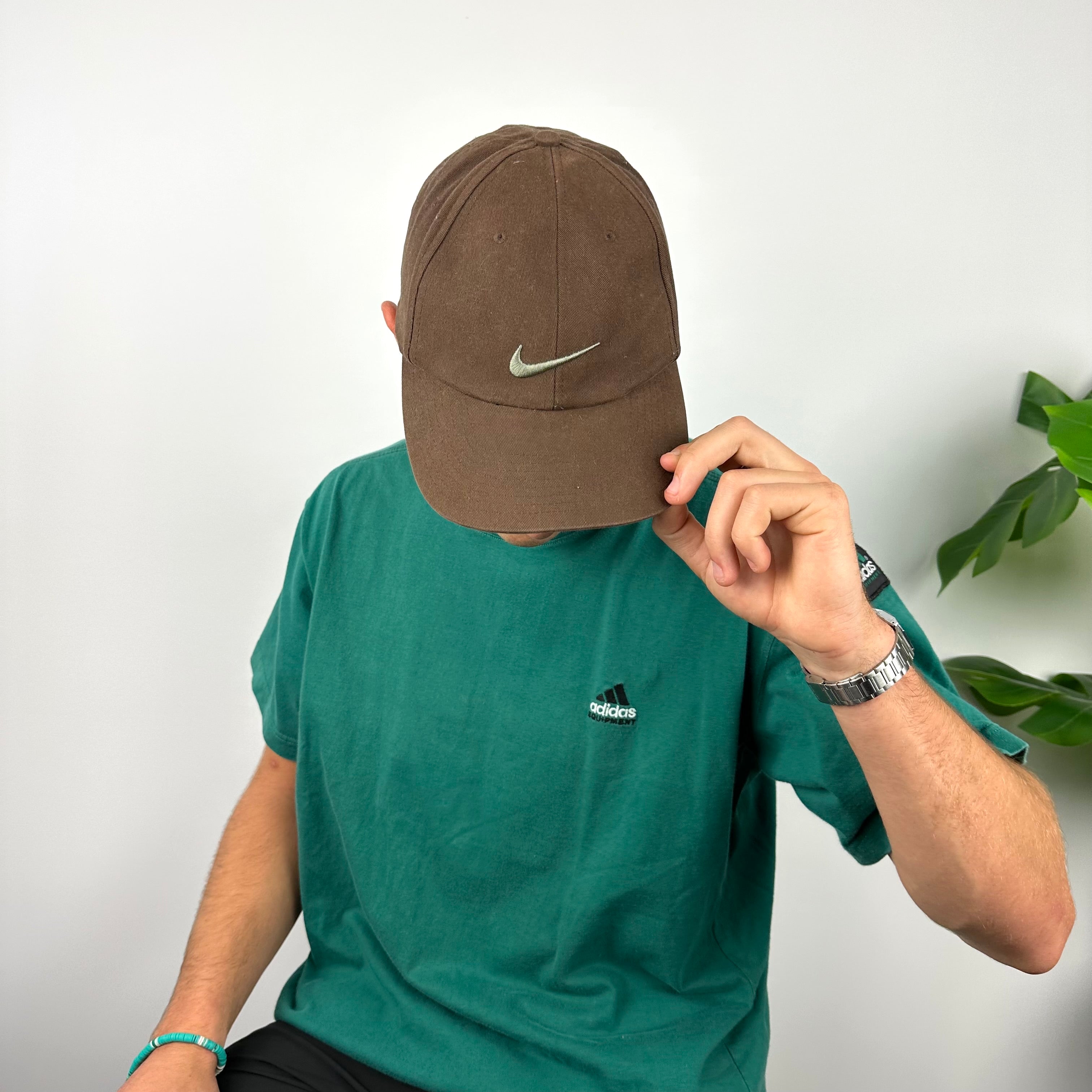 Nike RARE Brown Embroidered Swoosh Cap