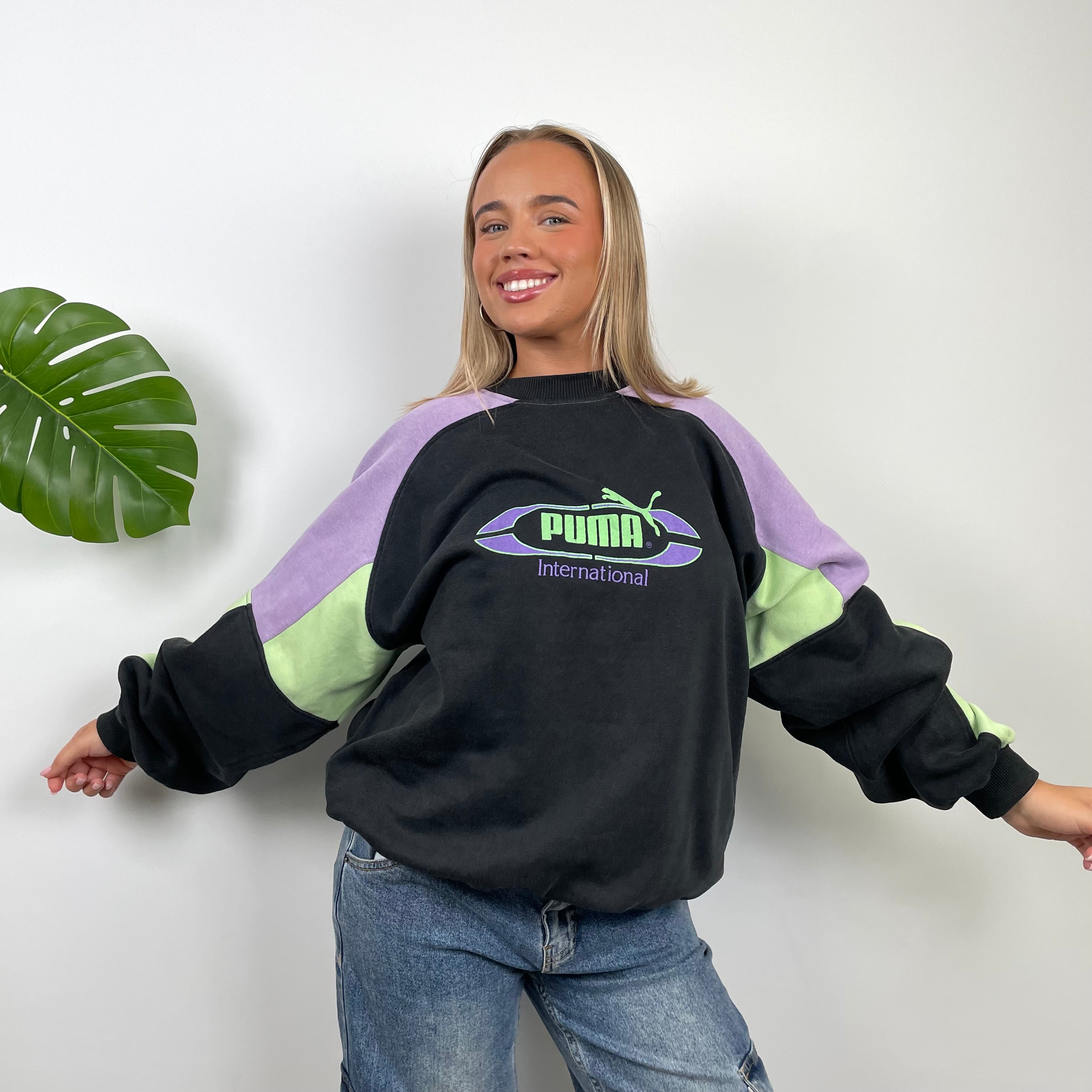PUMA RARE Black Spell Out Sweatshirt (L)